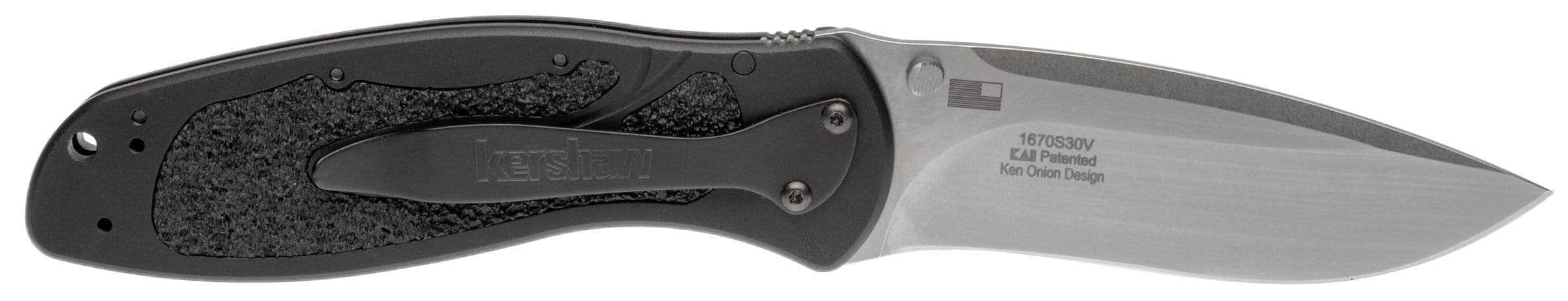 Kershaw Blur, 3.4 S30V Stonewash Blade, Black Aluminum Handle - 1670S30V 2025 Sale Online