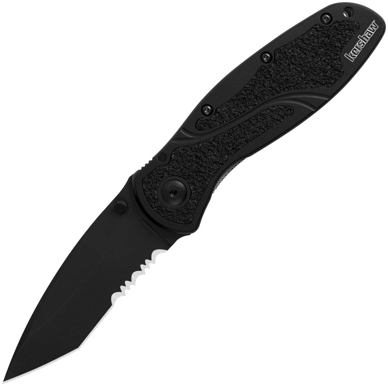 Kershaw Blur, 3.4 Tanto Serrated Blade, Black Aluminum Handle - 1670TBLKST Buy Cheap 2025 Newest