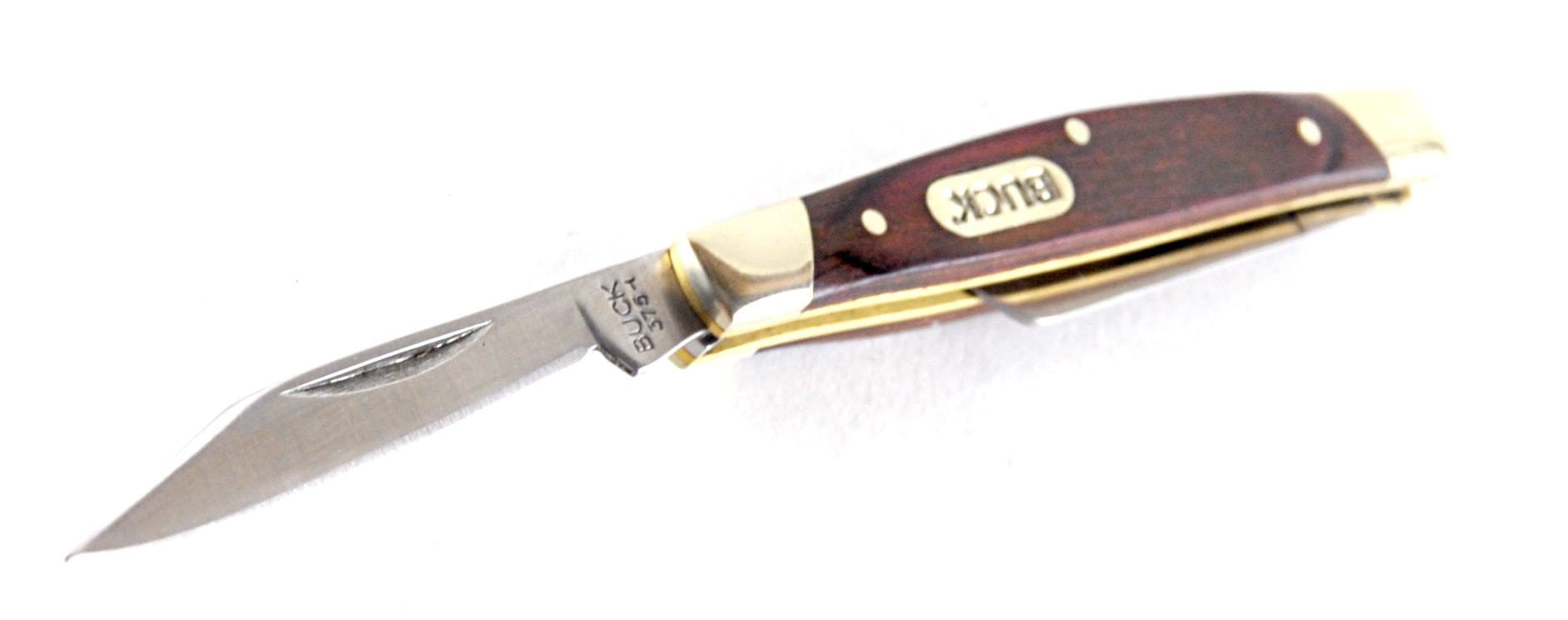 Buck 375 Deuce, Clip & Coping Blades, Woodgrain Handle - 0375BRS-B Buy Cheap Many Kinds Of