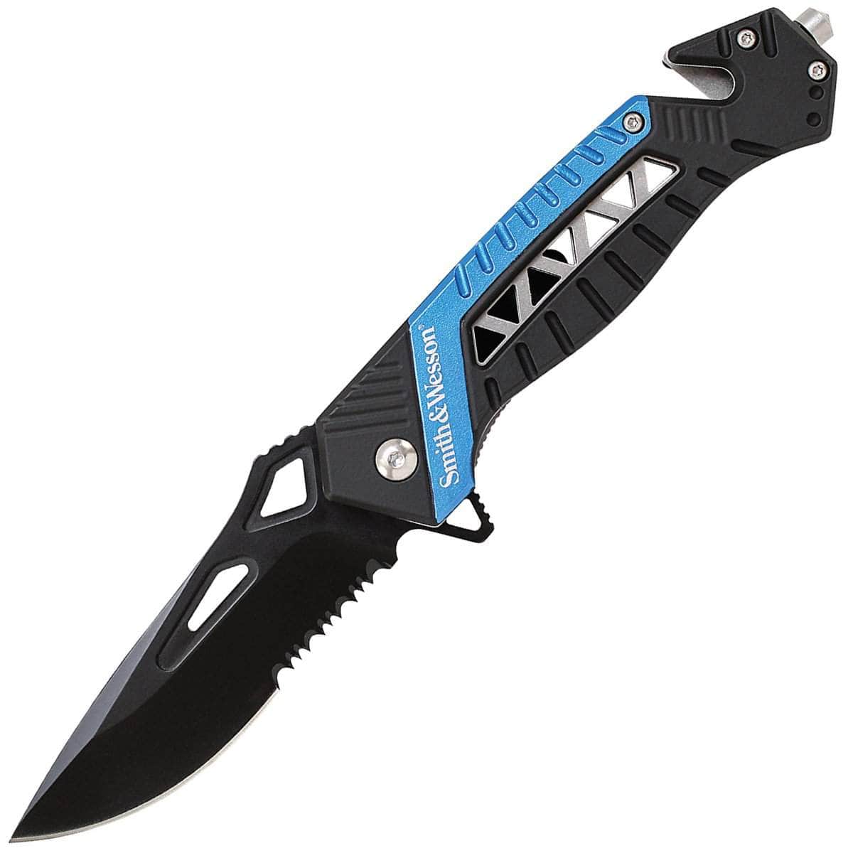 Smith & Wesson SW608BLS Folder, 3.44 Blade, Black/Blue Aluminum Handle Marketable Cheap Pice