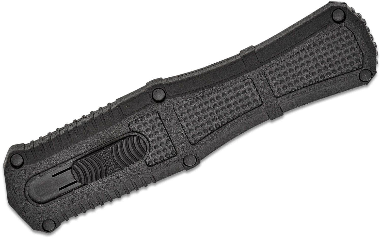 Benchmade 3370GY Claymore OTF AUTO Knife 3.89 CPM-D2 Smoke Gray PVD Double Edge Dagger Blade, Black Grivory Handle Free Shipping Discounts