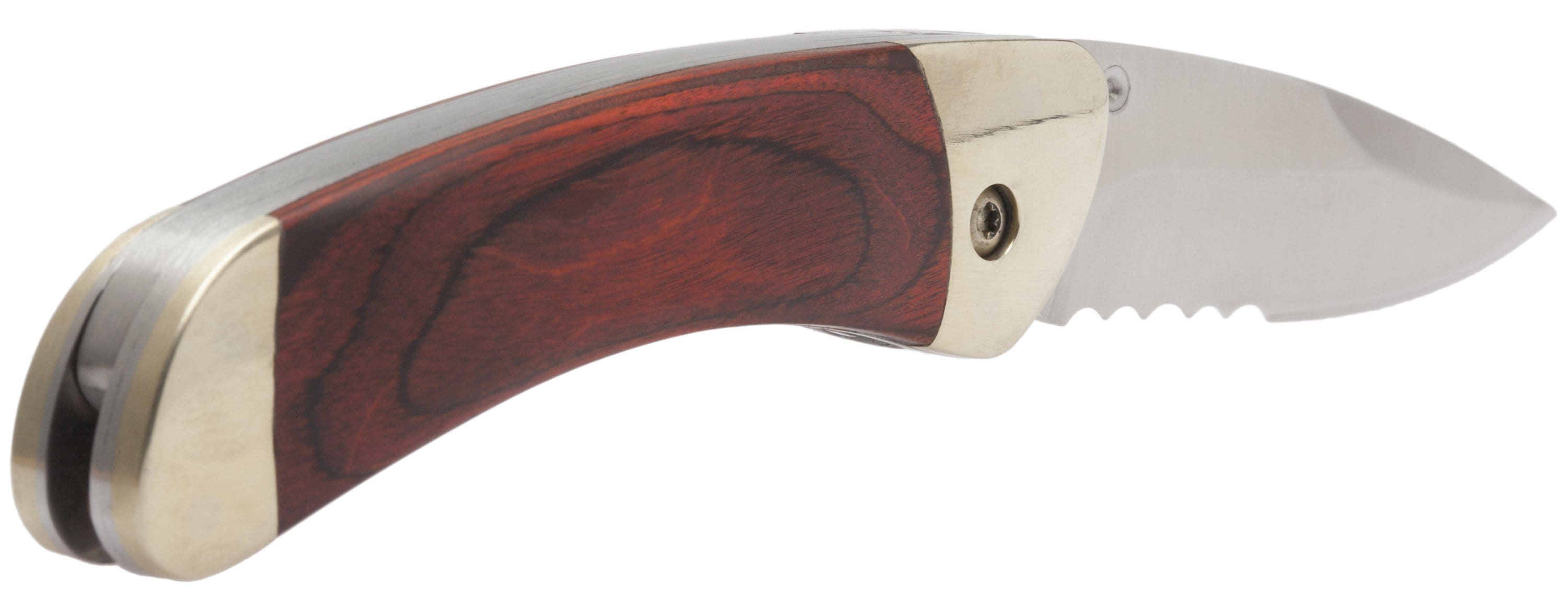 Engraved Parker River Classic Folding Knife, 2.75 Blade, Red Grain Wood Handle Huge Surprise