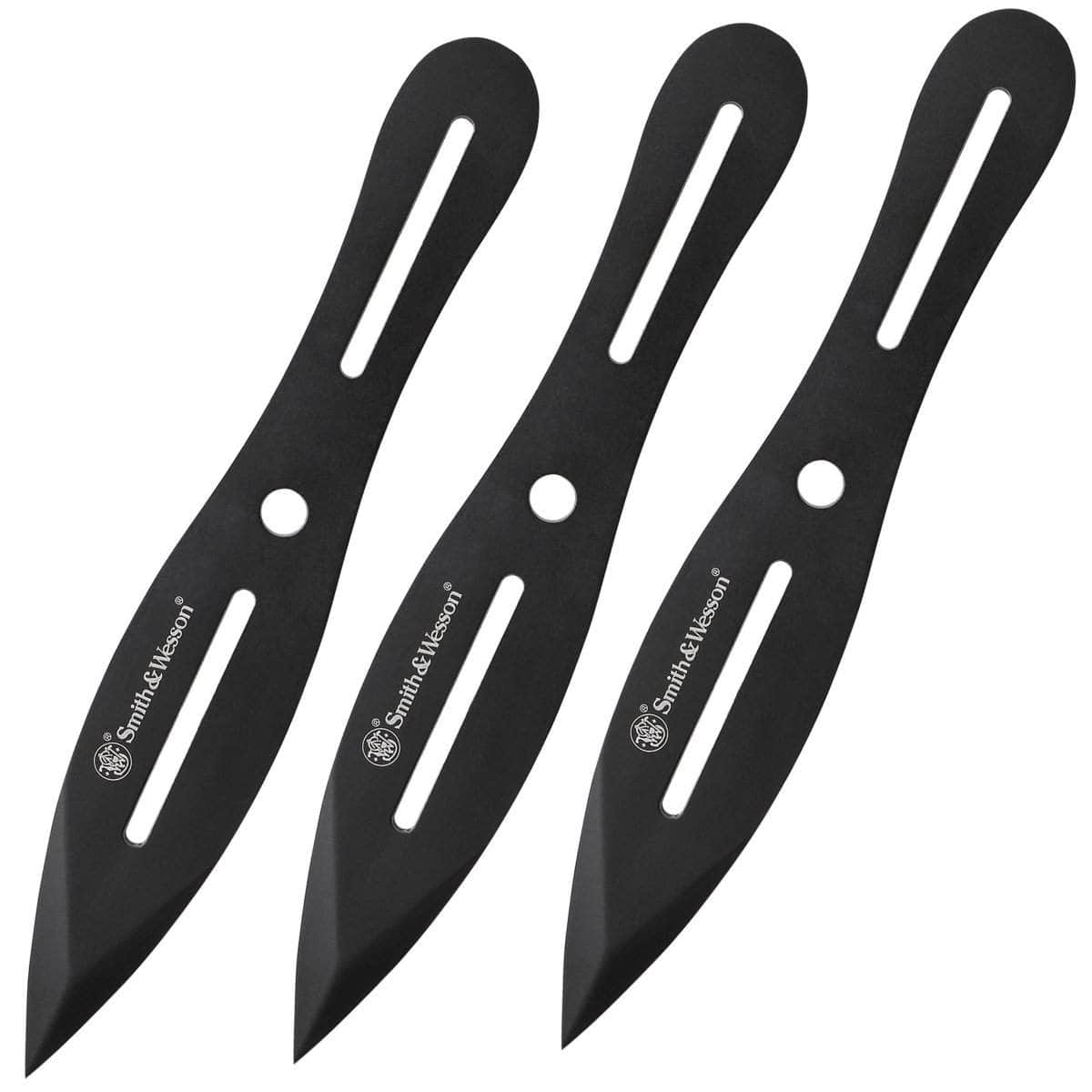 Smith & Wesson Bullseye 8 Throwing Knives, 3 Throwers, Belt Sheath - SWTK8BCP Clearance Fake