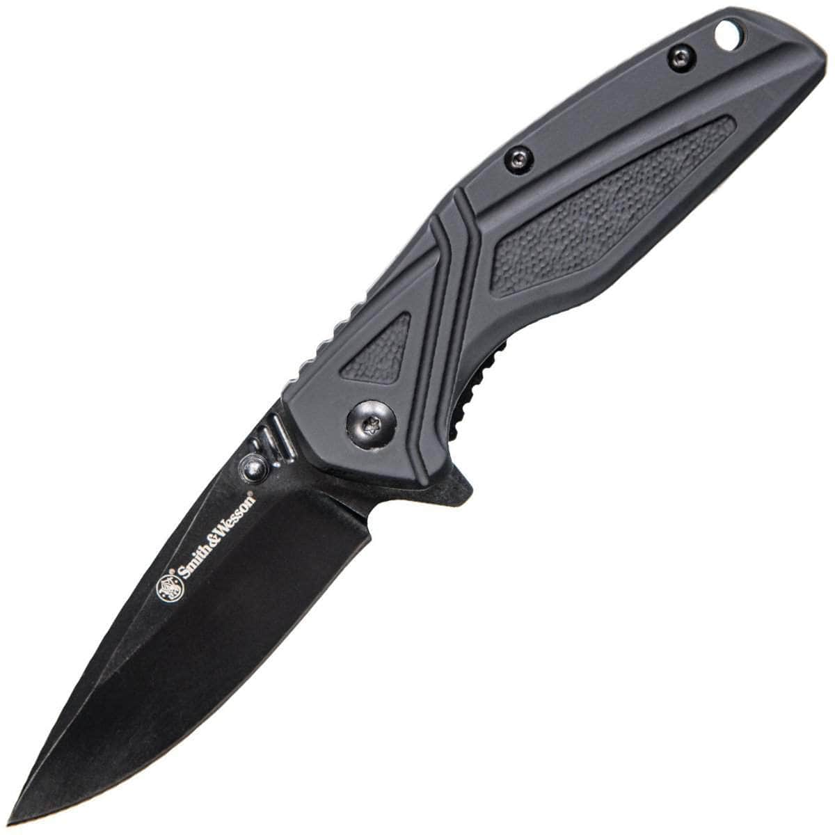 Smith & Wesson SW1101, 3 Blade, Rubberized Aluminum Handle - 1084308 Clearance Deals