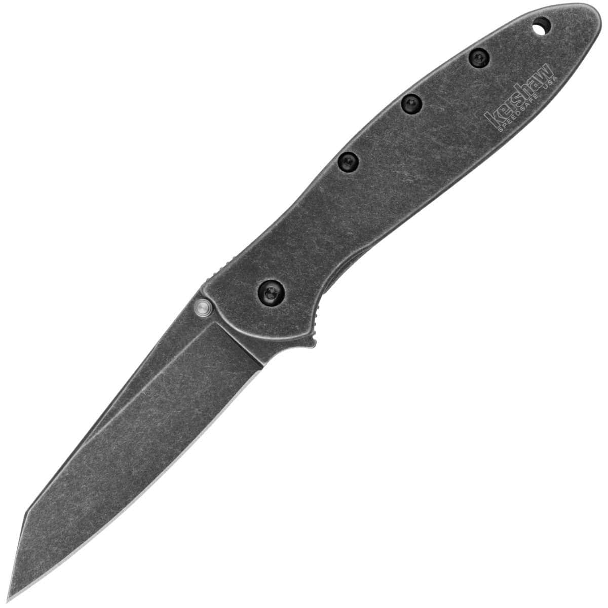 Kershaw Random Leek, 3 BlackWash Assisted Blade, Steel Handle - 1660RBW Buy Cheap Discount