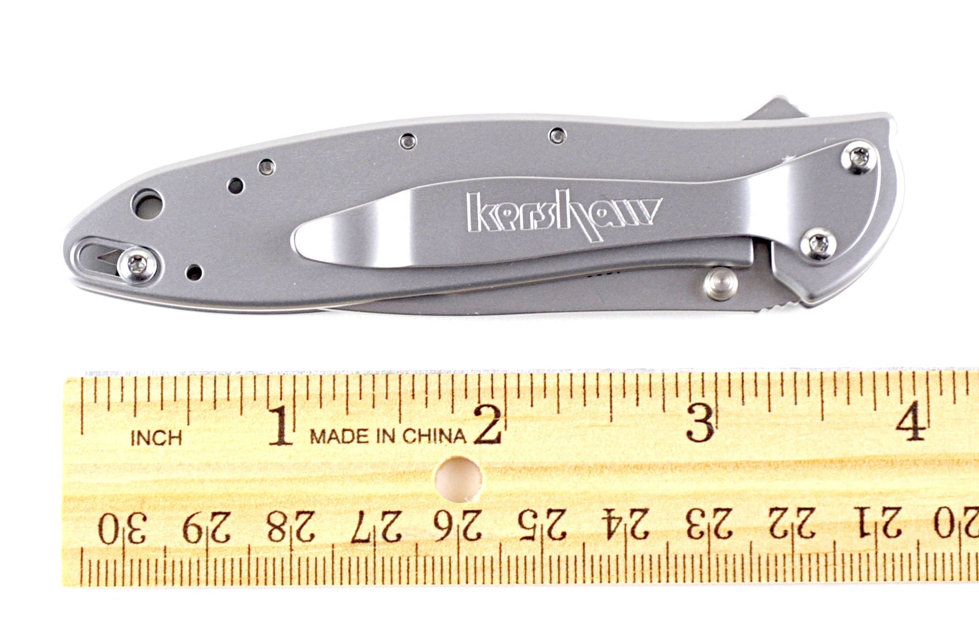 Kershaw Leek, 3 Assisted Sandvik 14C28N Plain Blade, Steel Handle  - 1660 Real Online