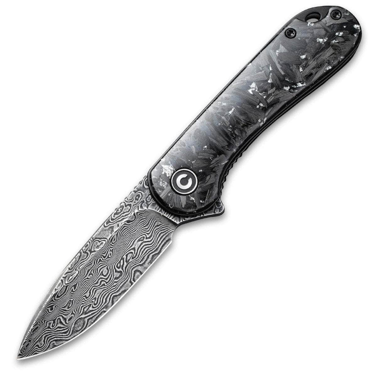 CIVIVI Elementum, 2.96 Damascus Blade, Shredded Carbon Fiber And Silvery Shred Handle - C907C-DS2 For Cheap