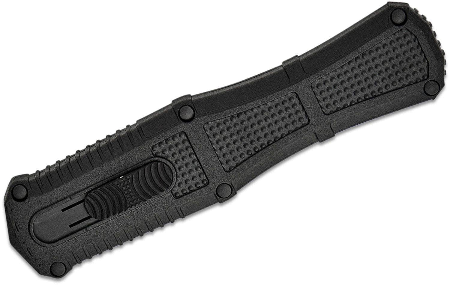 Benchmade 3370SGY Claymore OTF AUTO Knife 3.89 CPM-D2 Smoke Gray PVD Double Combo Edge Dagger Blade, Black Grivory Handle Free Shipping Looking For