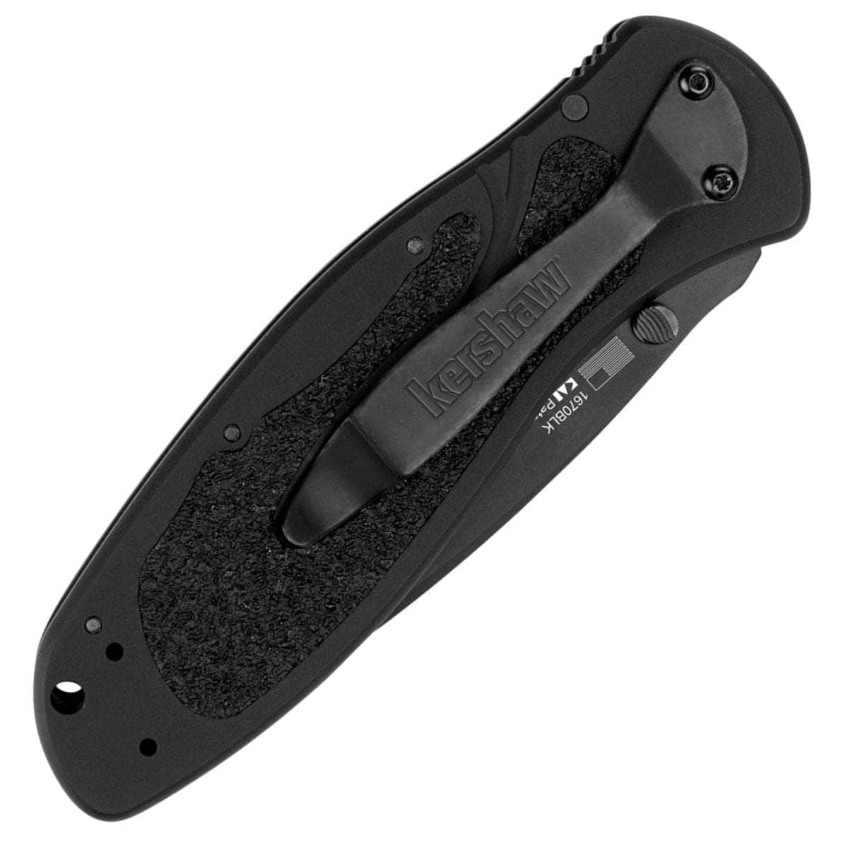 Kershaw Blur, 3.4 Black Plain Assisted Blade, Black Handle - 1670BLK Clearance Big Sale