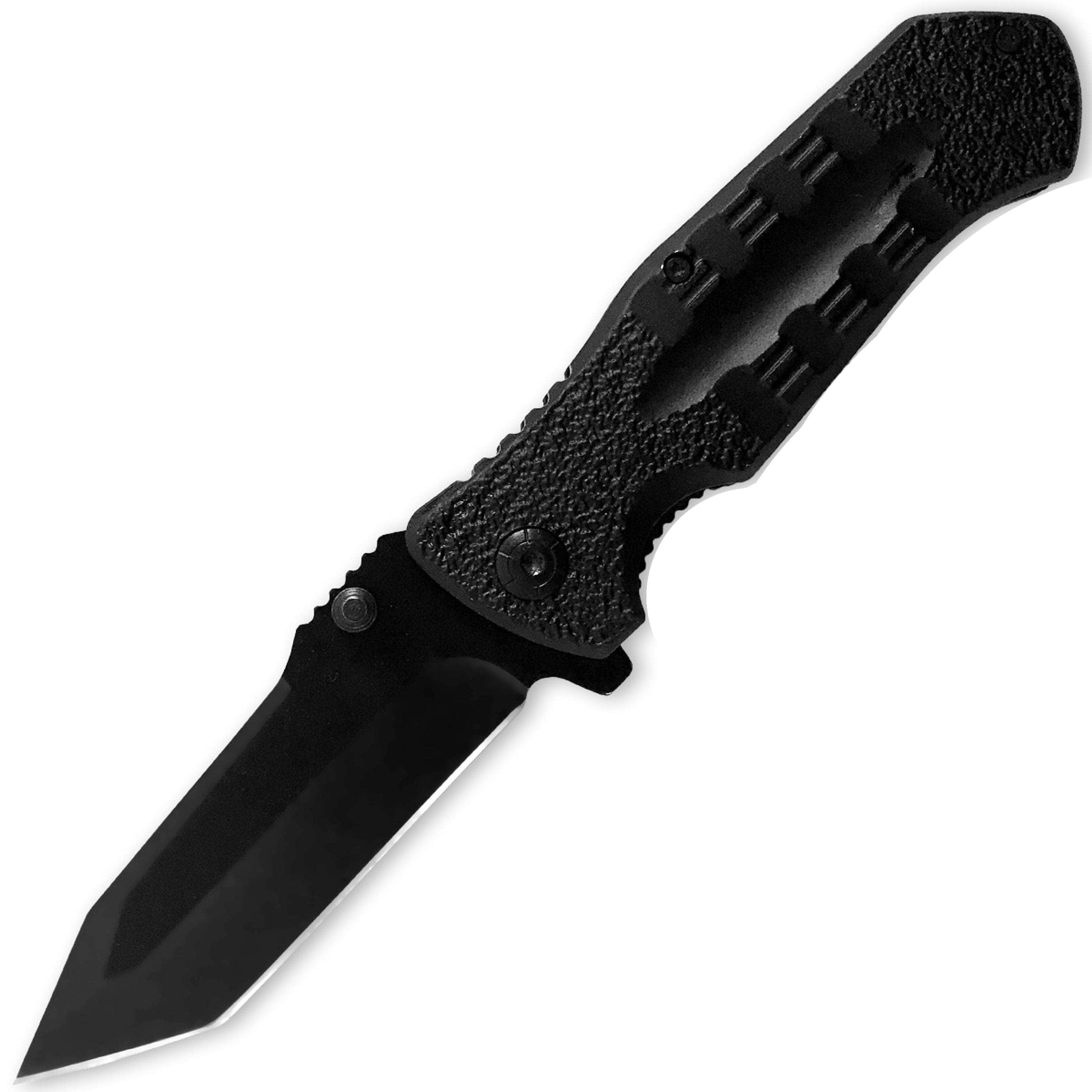 Into Harms Way Rescue Knife, 3.5 Assisted Blade, Black Handle - SP-125 Clearance Good Selling