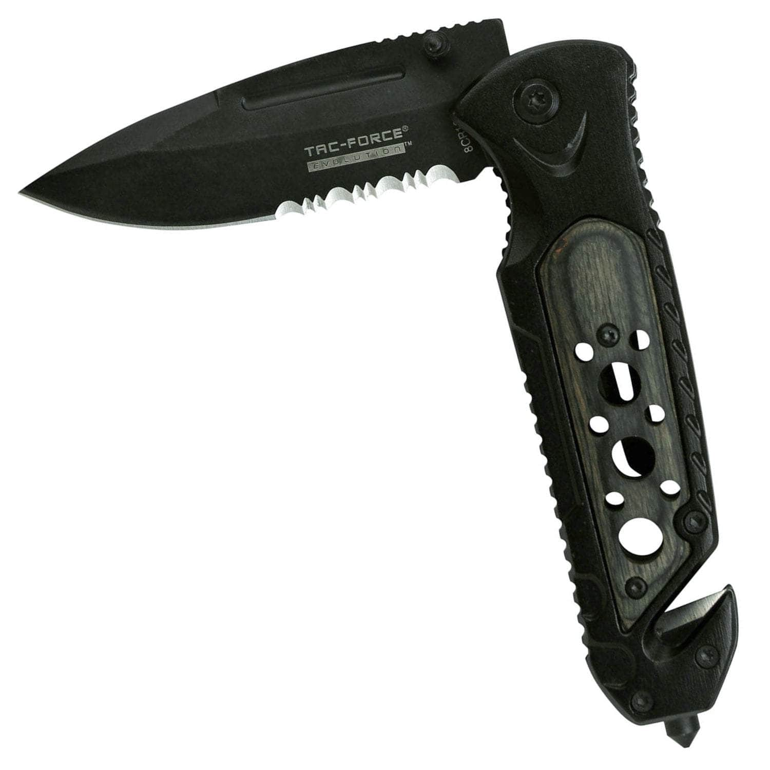 Tac-Force Spring Assisted Knife, 3.25 Blade, Aluminum/Wood Handle - TFE-A026-WD Quality From China Wholesale