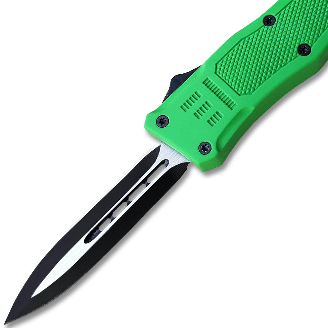 Delta Force Legacy OTF, 2.75 Spear Point Blade, Green Handle - OTFM-11GN Clearance New Arrival