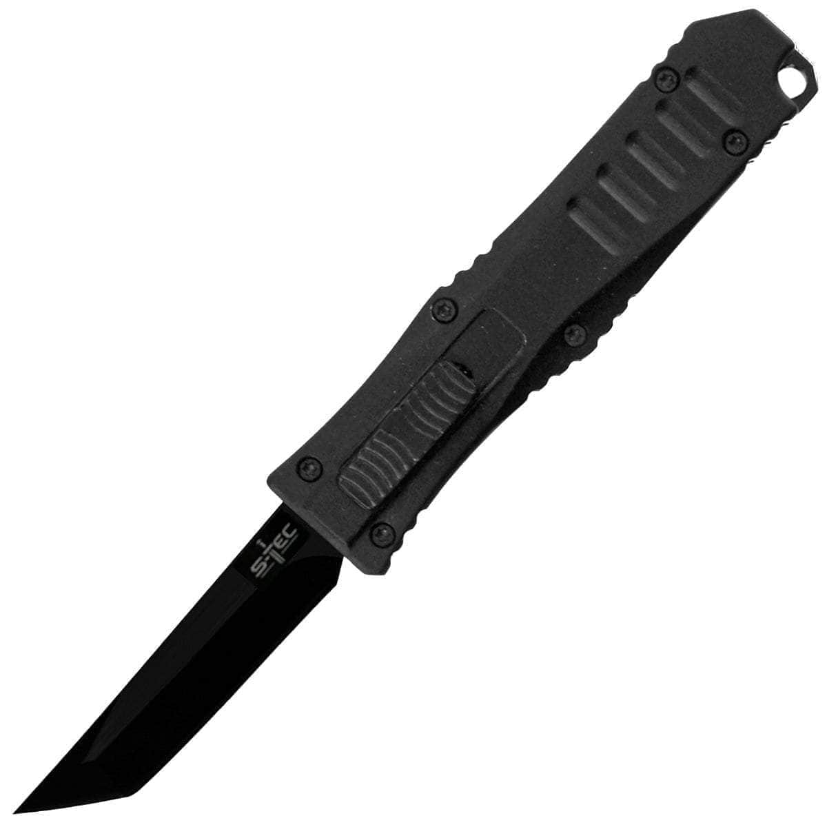 S-Tec Legends Micro OTF, 2 Black Blade, Black Aluminum Handle - 27064BK Pictures Cheap Pice