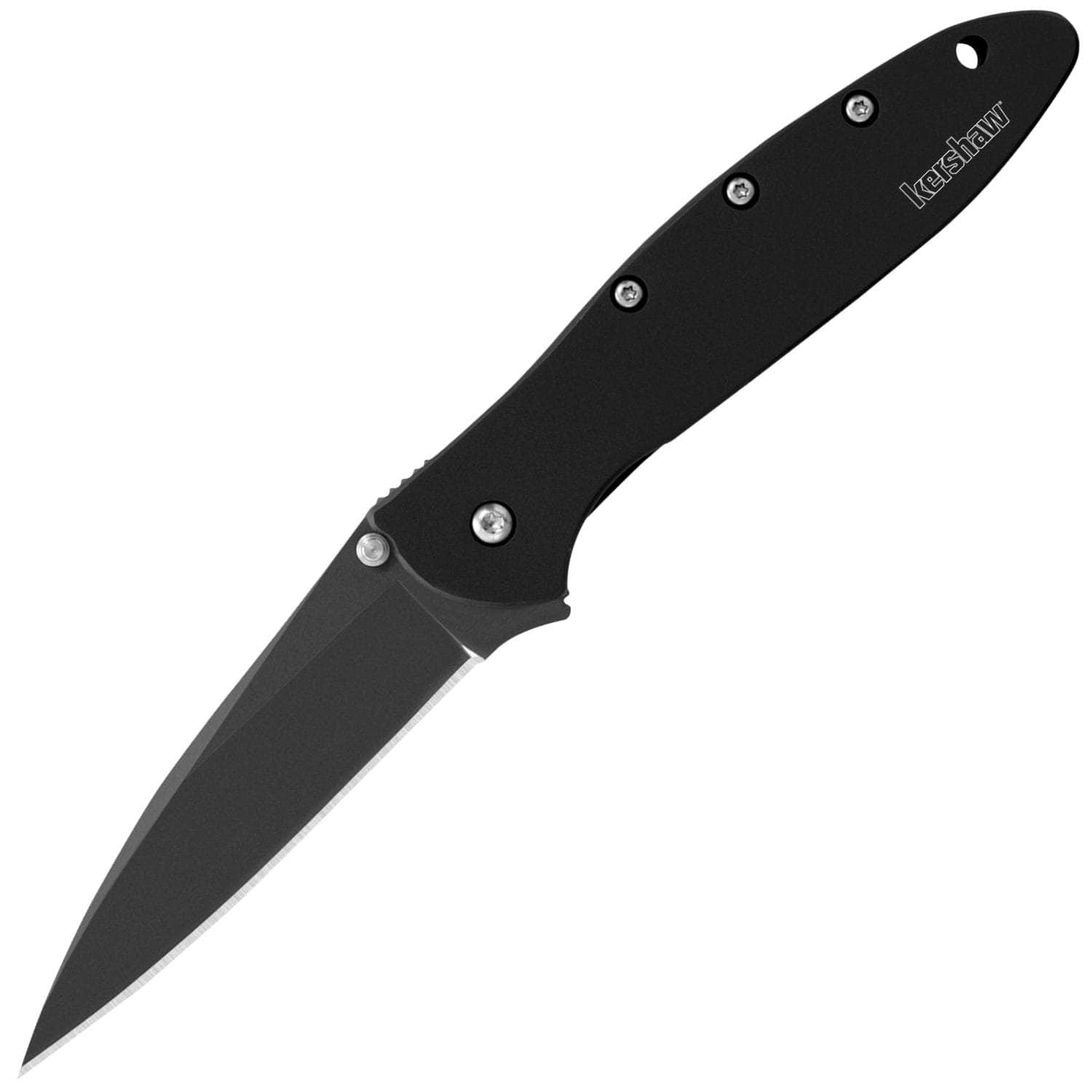 Kershaw Leek, 3 Assisted Black Blade, Black Aluminum Handle - 1660CKT Cheap Pice Wholesale