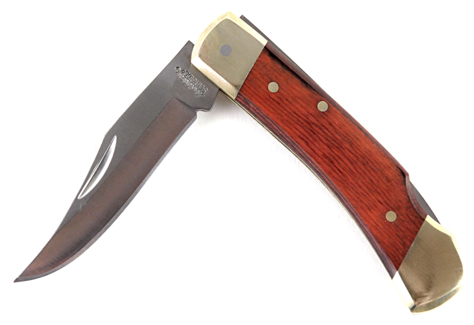 Schrade Uncle Henry LB5 Smokey, 2.9 Blade, Wood Handle, Leather Sheath Real Online