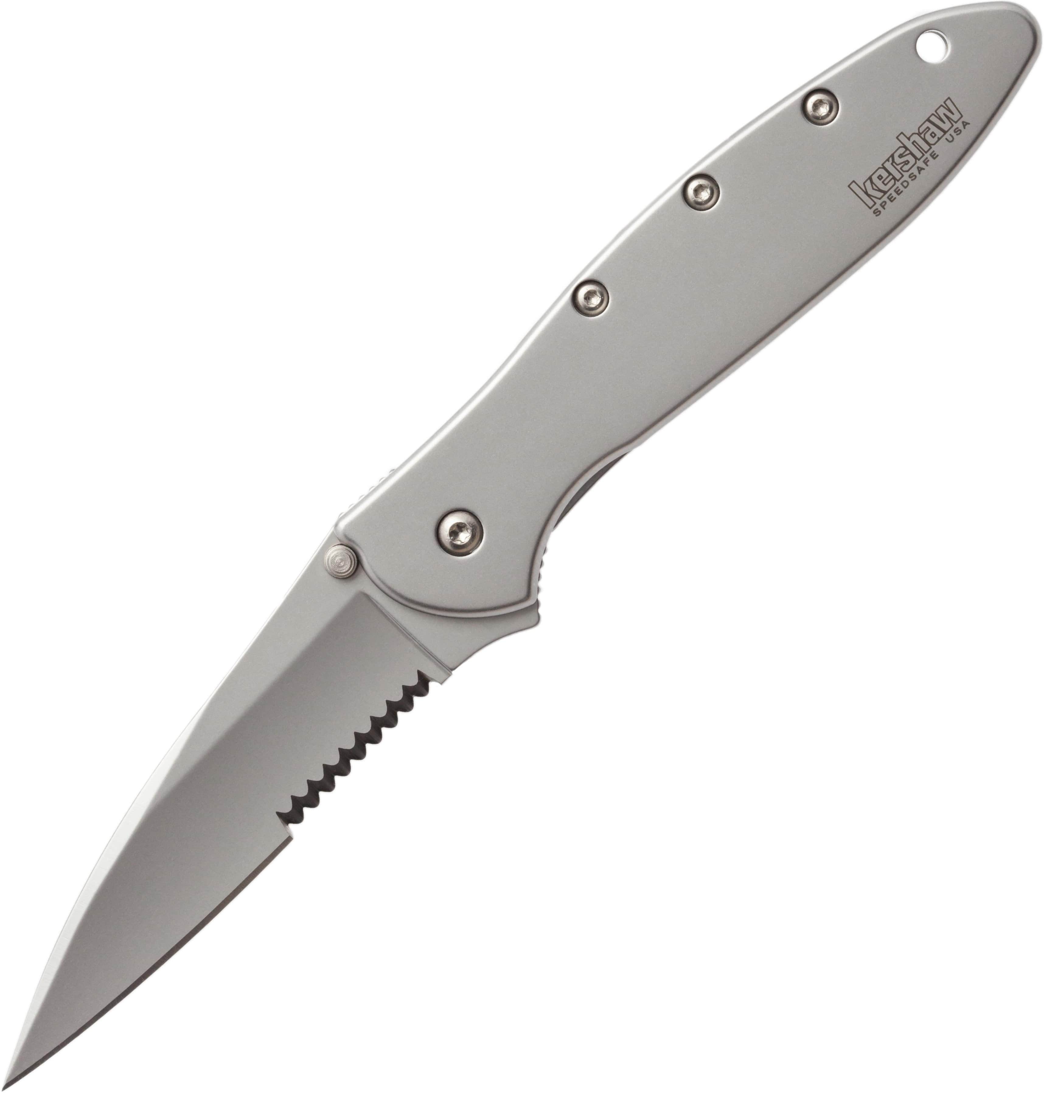 Kershaw Leek, 3 Assisted ComboEdge Blade, Steel Handle - 1660ST Buy Cheap Best Place