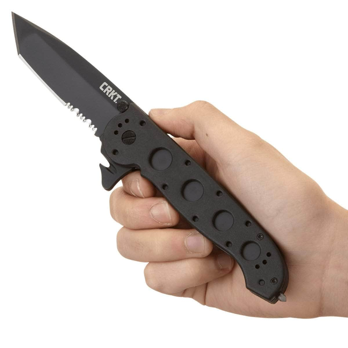 CRKT M16-14ZLEK Rescue Knife, 3.75 Combo Tanto Blade, Black GRN Handle Cheap With Paypal