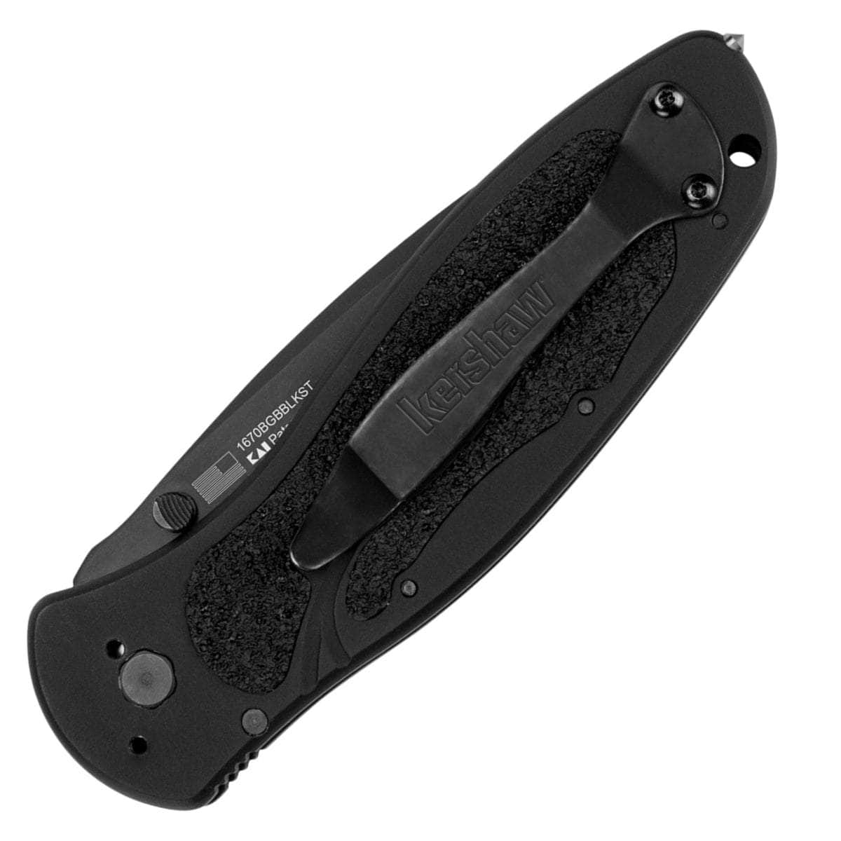 Kershaw Blur, 3.4 ComboEdge Black Assisted Blade, Black Handle, Glassbreaker - 1670GBBLKST Free Shipping Shop