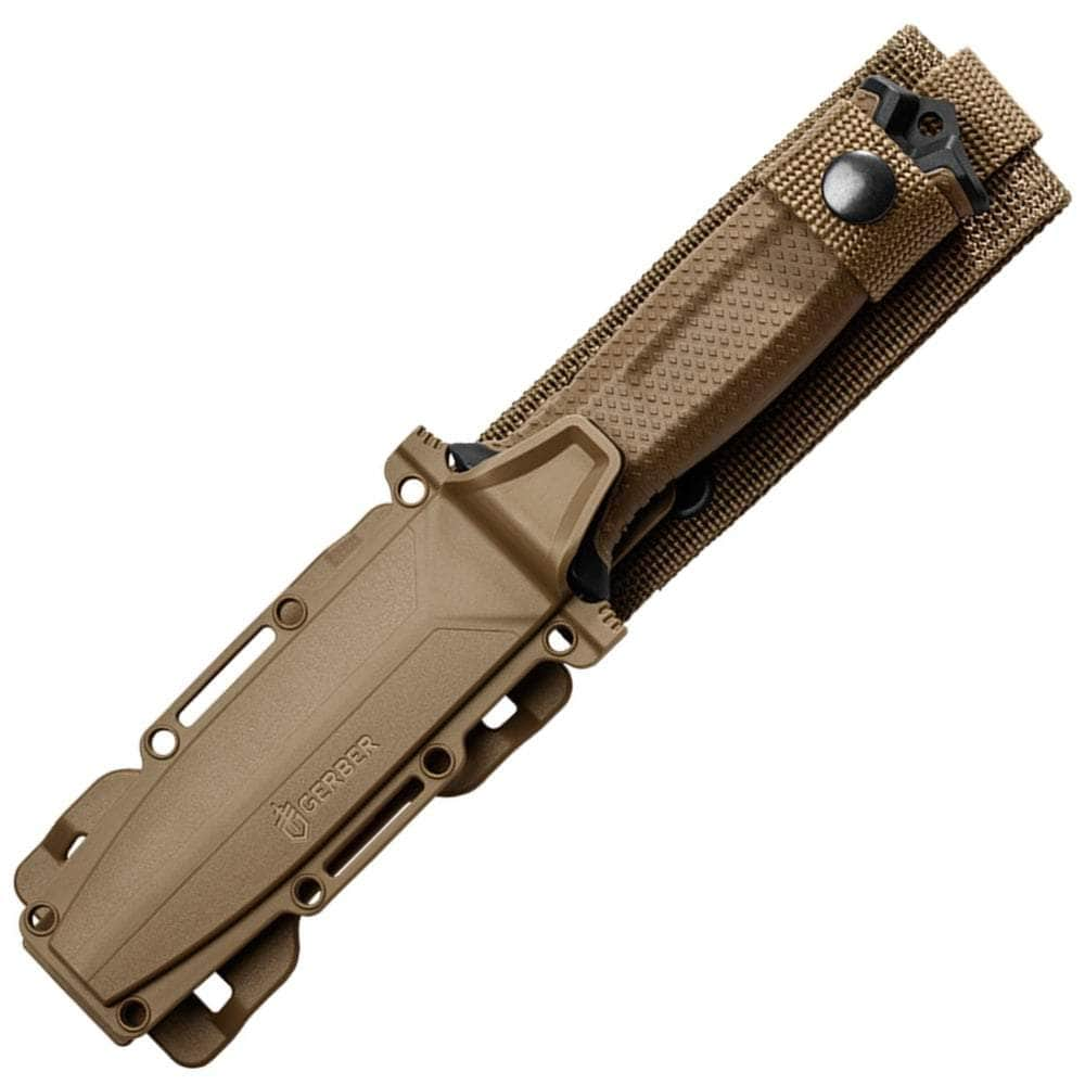 Gerber StrongArm, 4.8 420HC Blade, Coyote Brown Rubber Handle, Sheath - 30-001058 Discount Cheapest Pice