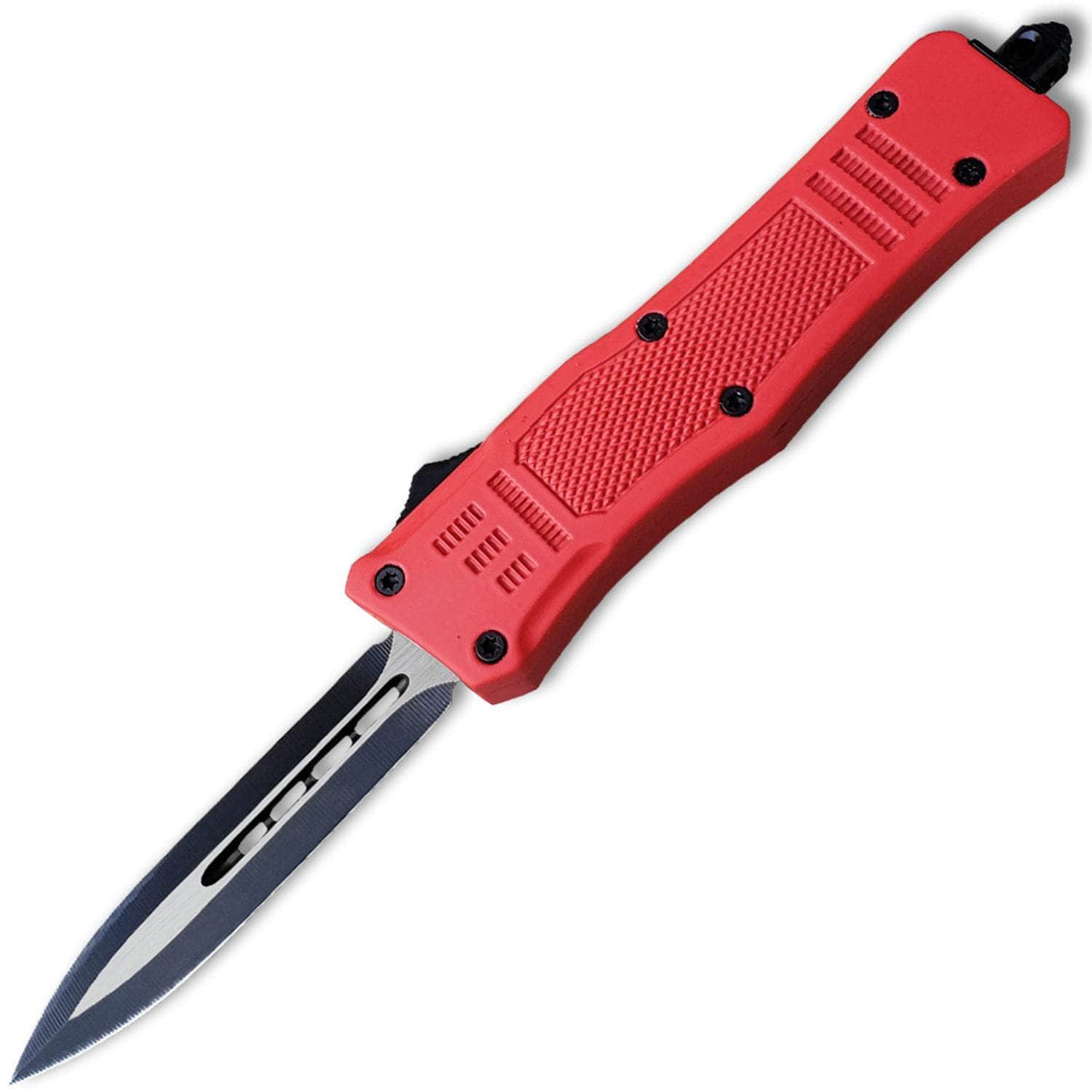 Delta Force Legacy OTF, 2.75 Spear Point Blade, Red Handle, Sheath - OTFM-11RD Pre Order For Sale