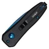 Blue Push Button Legal Auto Knife Black Handle PF-48BL Cheap With Credit Card