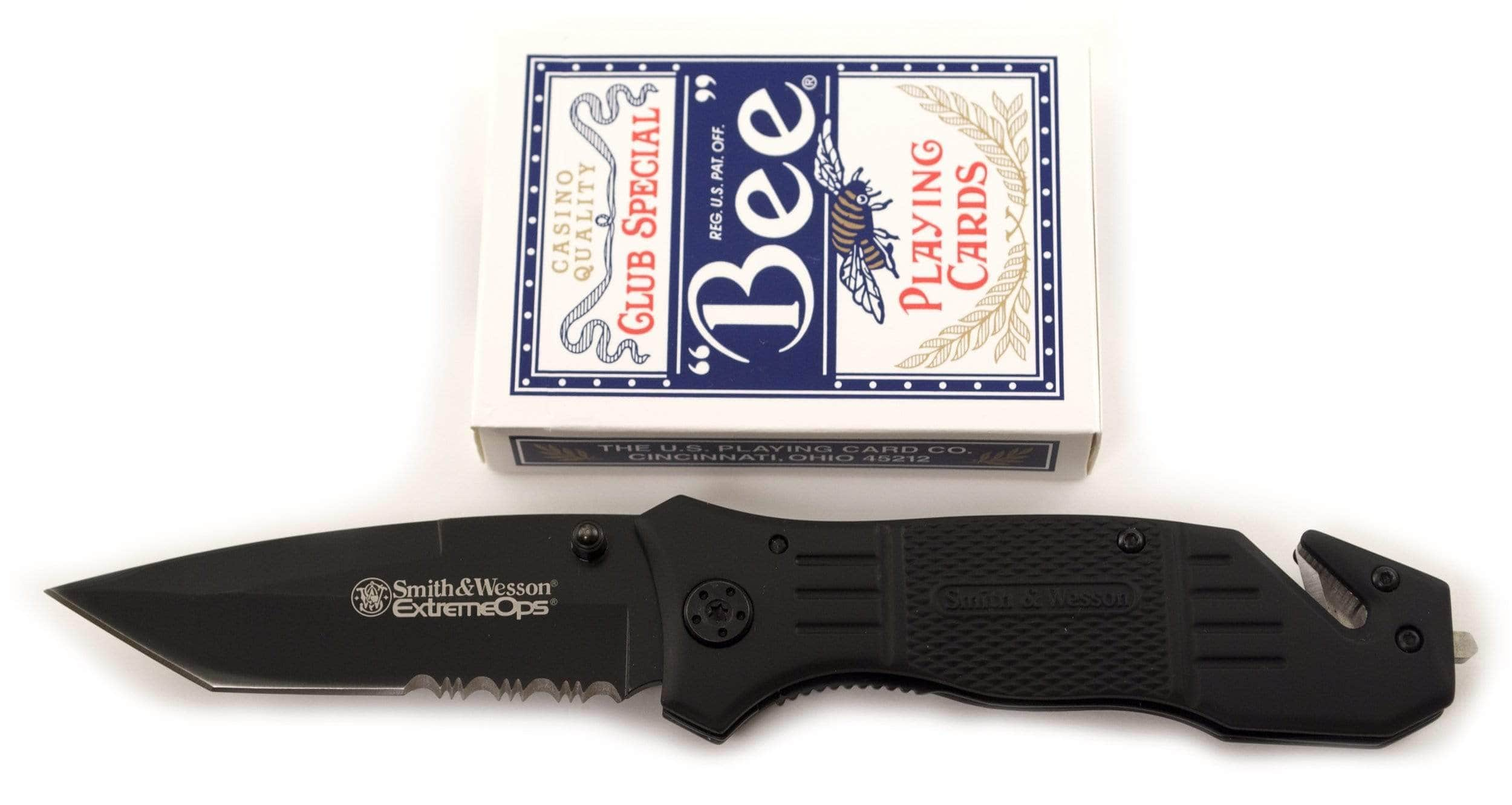 Smith & Wesson Extreme Ops Folder, 3.3 Tanto Combo Blade, Rubberized Aluminum Handle - SWFR2S Clearance Fashionable