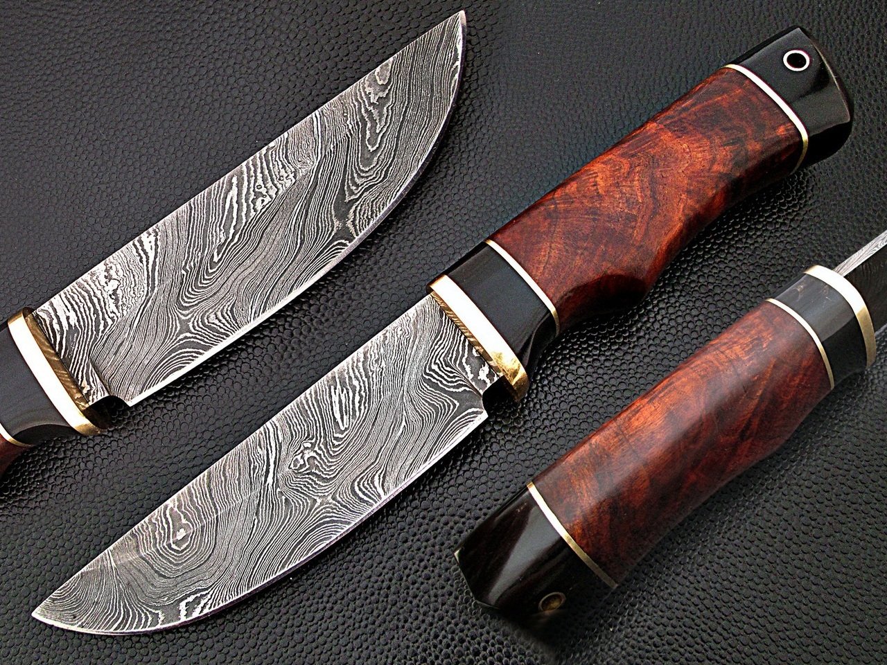 White Deer Rebel Komrad Damascus Knife, 5 Blade, Wood Handle - DM-2310 Pay With Paypal Cheap Pice