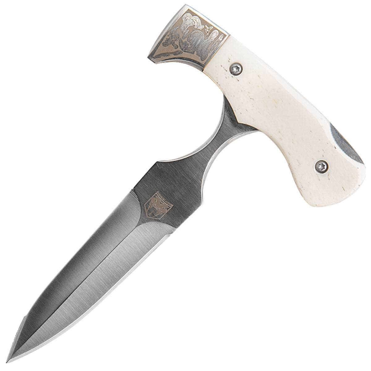 CobraTec Folding Push Dagger, 3 440C Blade, White Bone Handle - FWPD Best Pices Sale Online