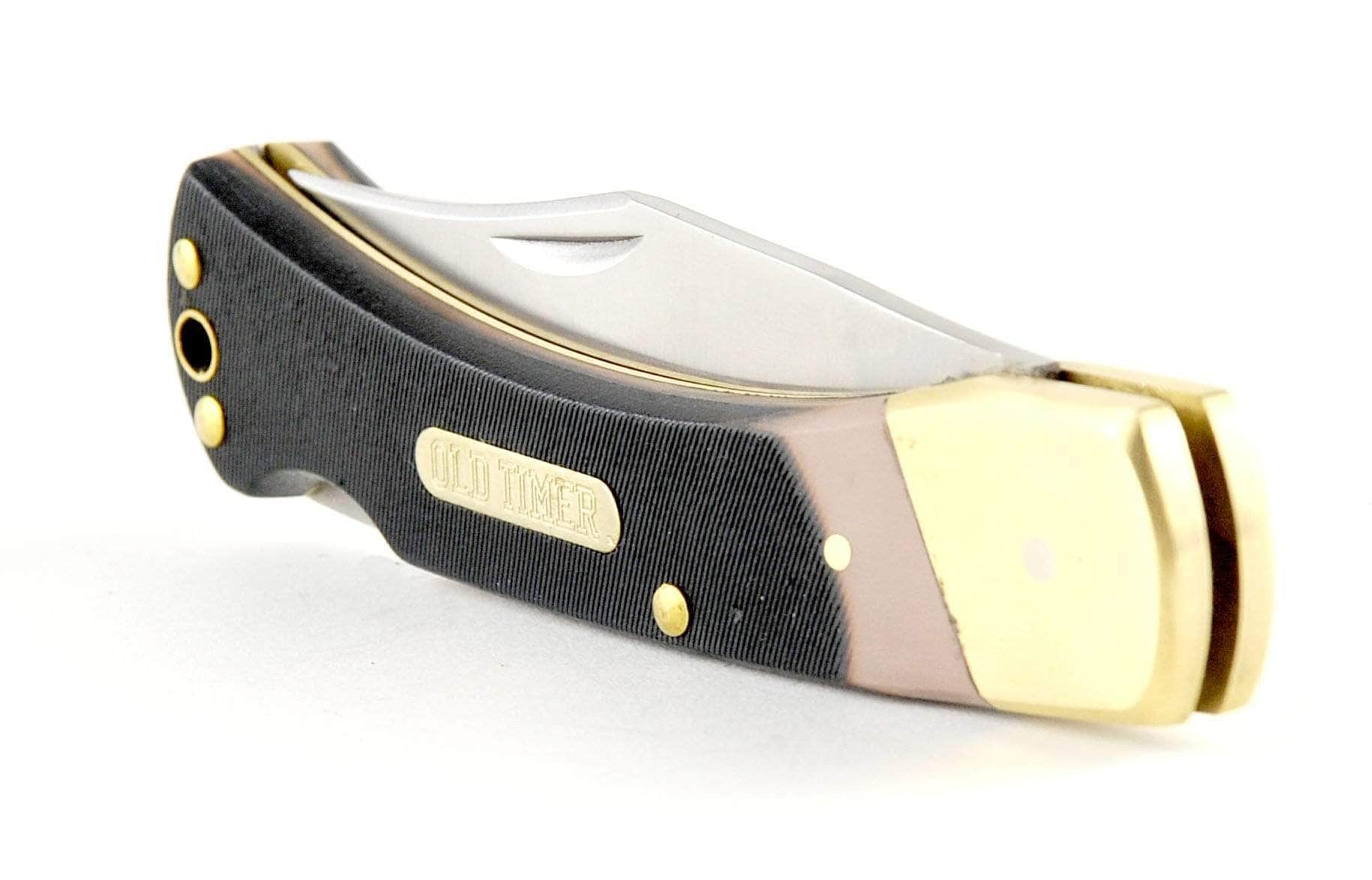 Engraved Schrade Old Timer 6OT Golden Bear, 3.75 Blade, Delrin Handle, Sheath Outlet Low Pice