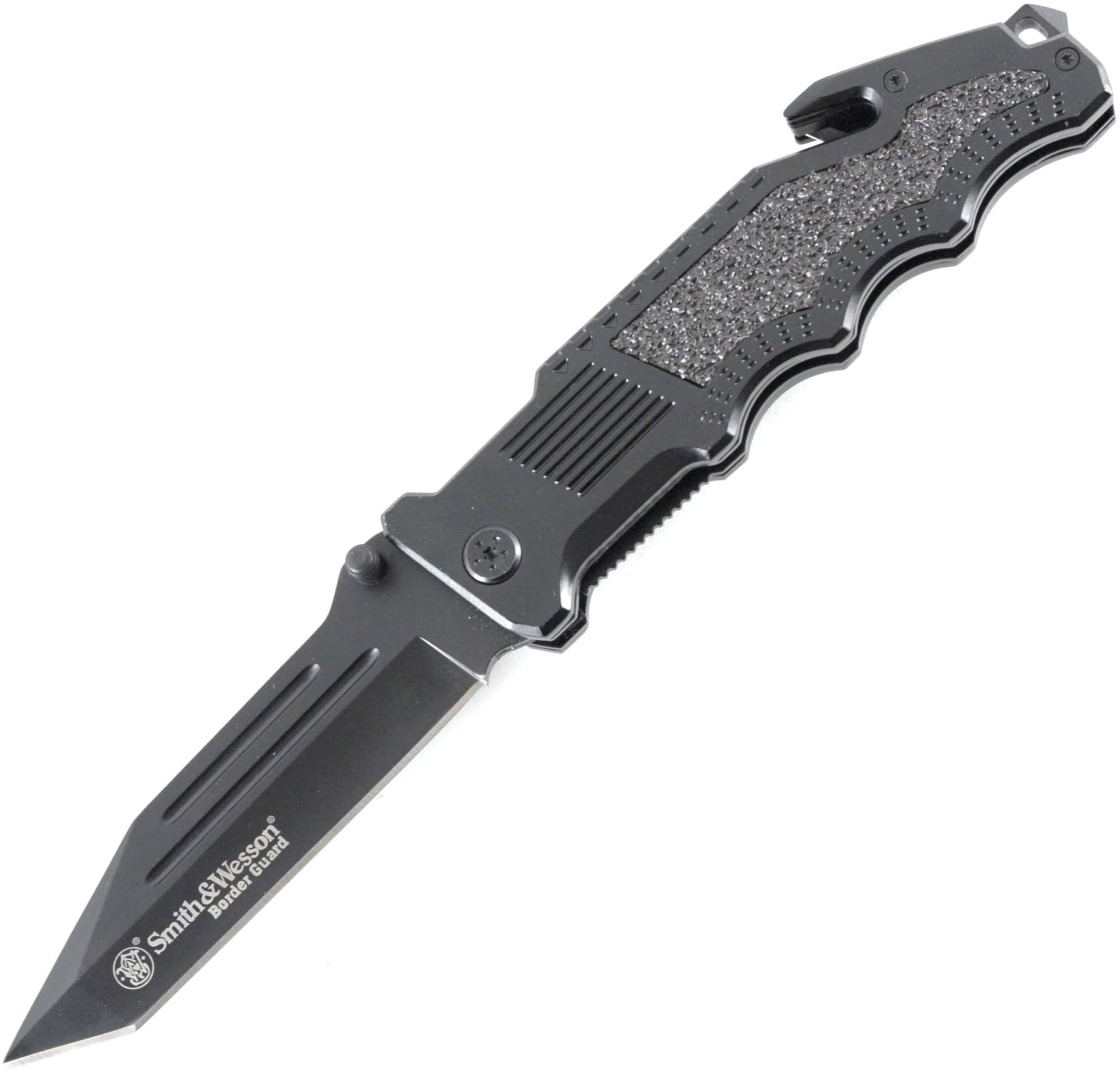 Smith & Wesson Border Guard, 4.4 Tanto Blade, Aluminum Handle - SWBG2T Cheap Sale Excellent