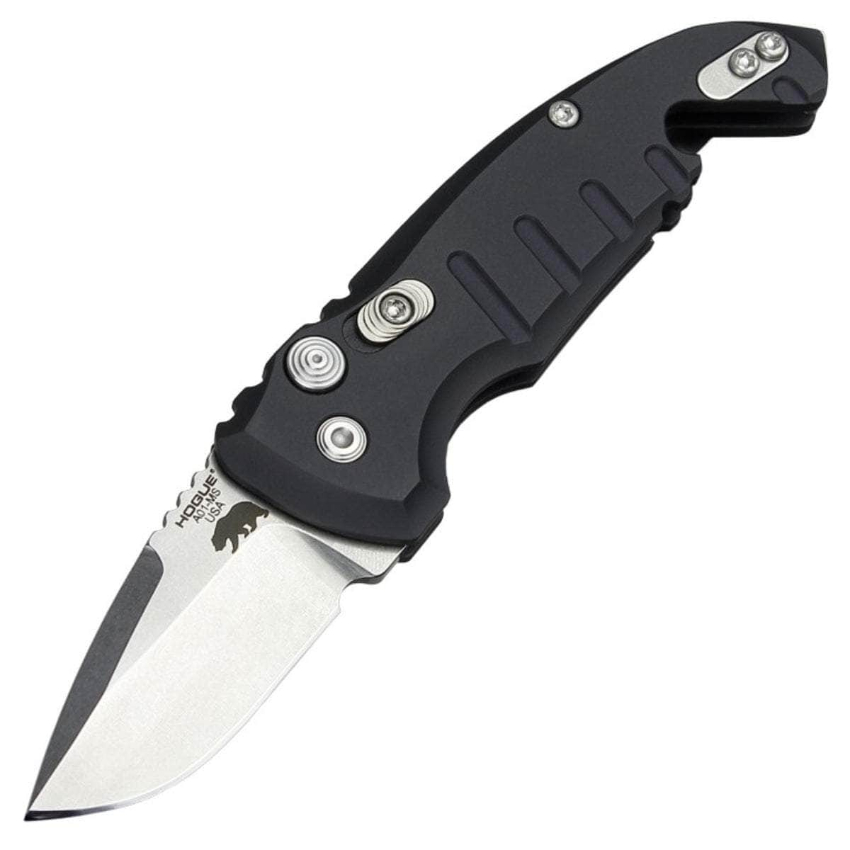 Hogue A01-Microswitch Automatic, 1.95 Blade, Matte Black Aluminum Handle - 24120 Sale Best Seller