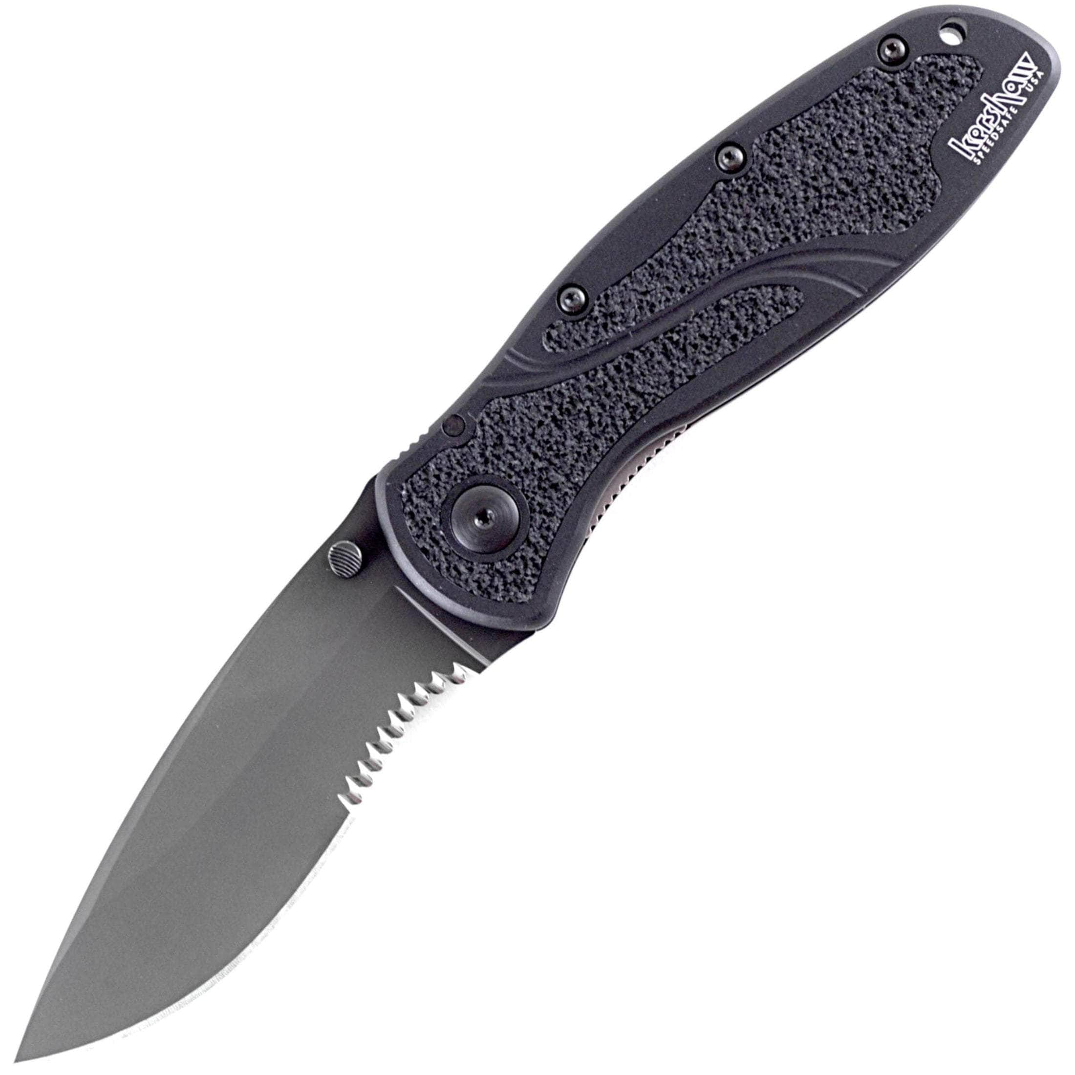 Kershaw Blur, 3.4 Black ComboEdge Blade, Black Handle - 1670BLKST Low Pice Sale Online