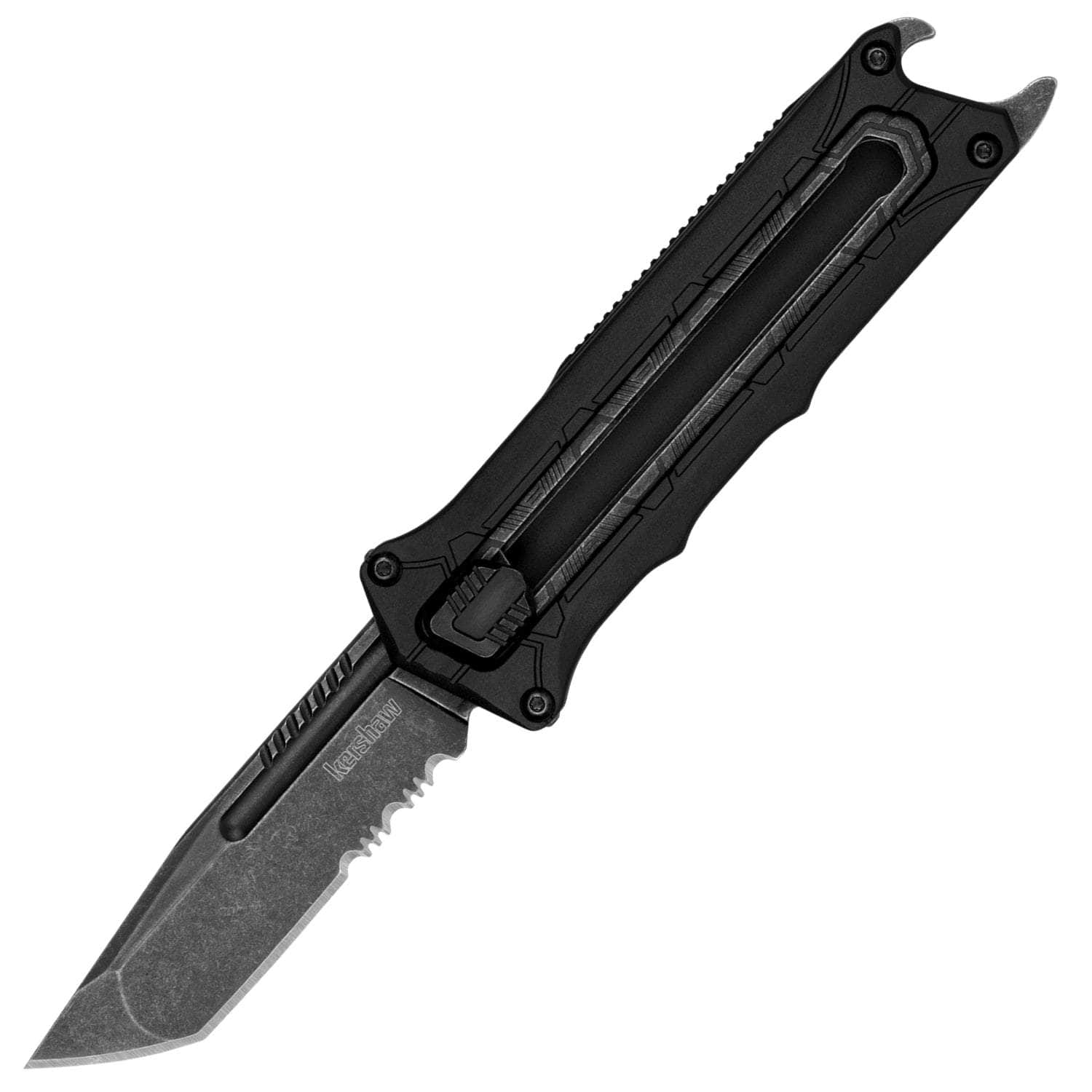 Kershaw Interstellar, 2.7 Manual OTF Serrated Tanto Blade, GFN Handle - 1195 Shop Offer