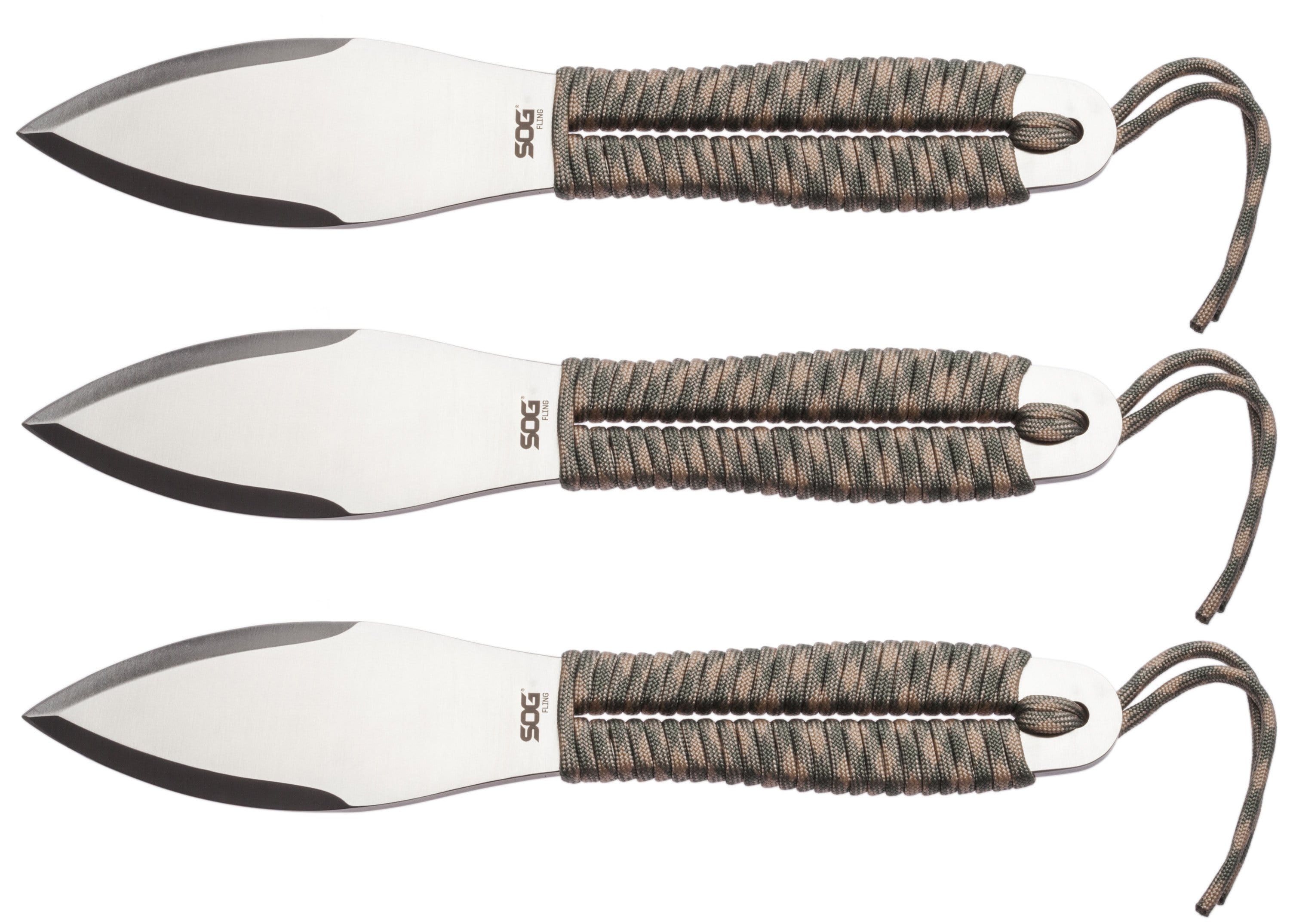 SOG Fling Throwing Knives, 3-Piece Set of 9.5 Knives, Nylon Sheath - FX41N-CP Free Shipping Manchester Great Sale