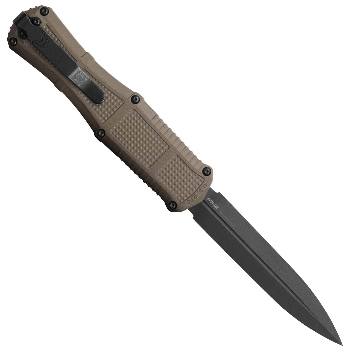 Benchmade Claymore OTF Auto, 3.89 D2 Plain Blade, Ranger Green Grivory Handle - 3370GY-1 Supply Cheap Pice