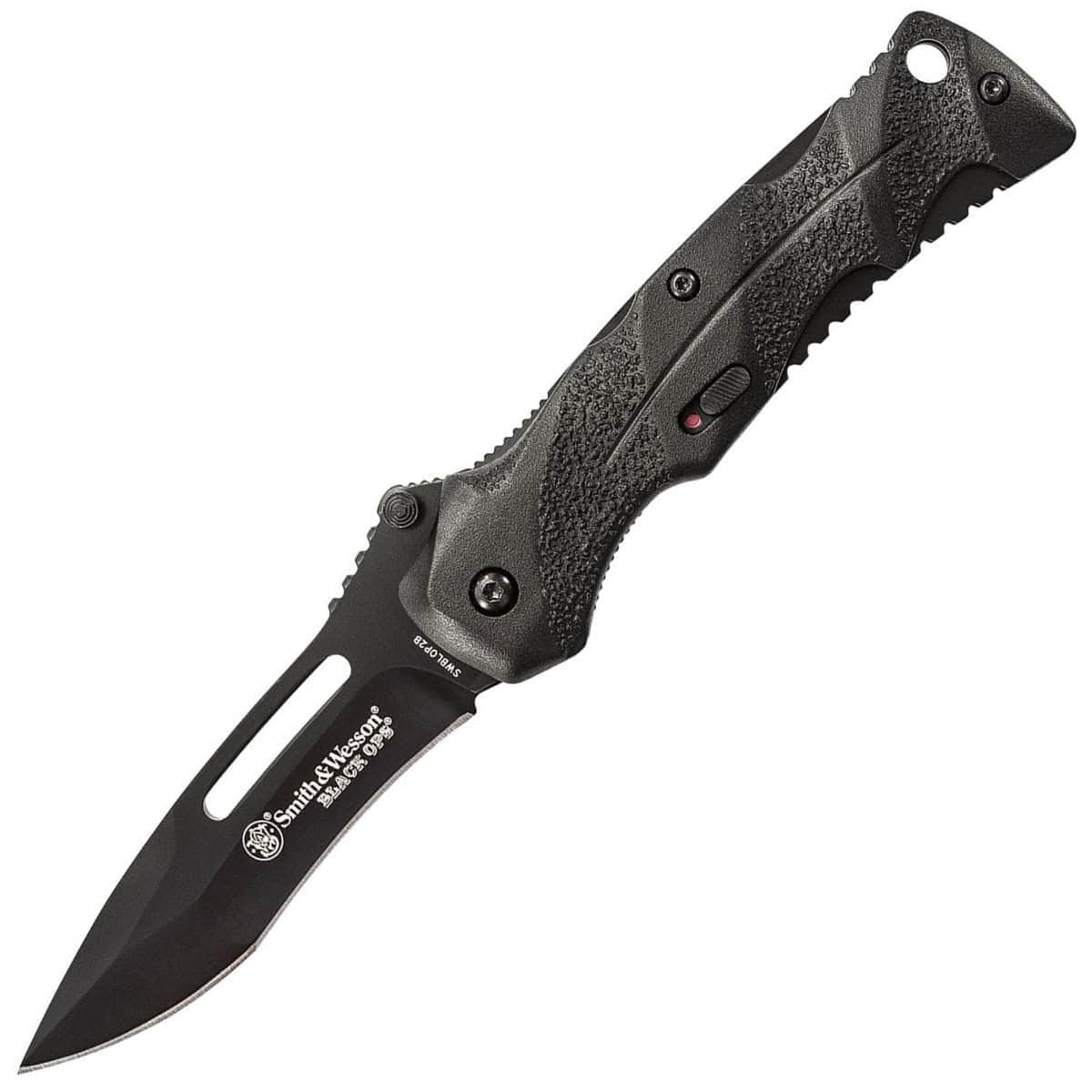 Smith & Wesson Black Ops MAGIC, 3.4 Plain Blade, Zytel Handle - SWBLOP2B Free Shipping Sale Online