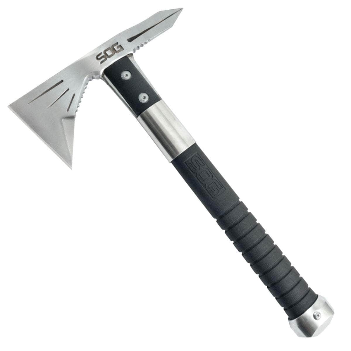 SOG Voodoo Hawk Mini, 2.75 Satin Cutting Head, Black GRN Handle, Sheath - F182N-CP Discount Outlet Store