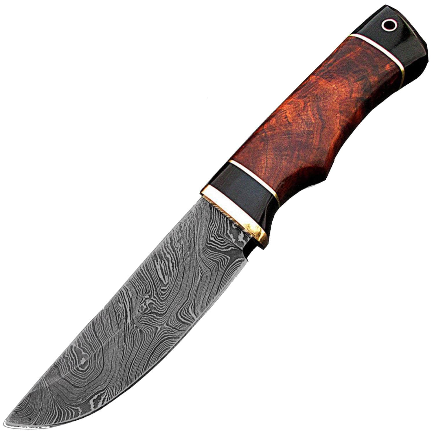 White Deer Rebel Komrad Damascus Knife, 5 Blade, Wood Handle - DM-2310 Pay With Paypal Cheap Pice