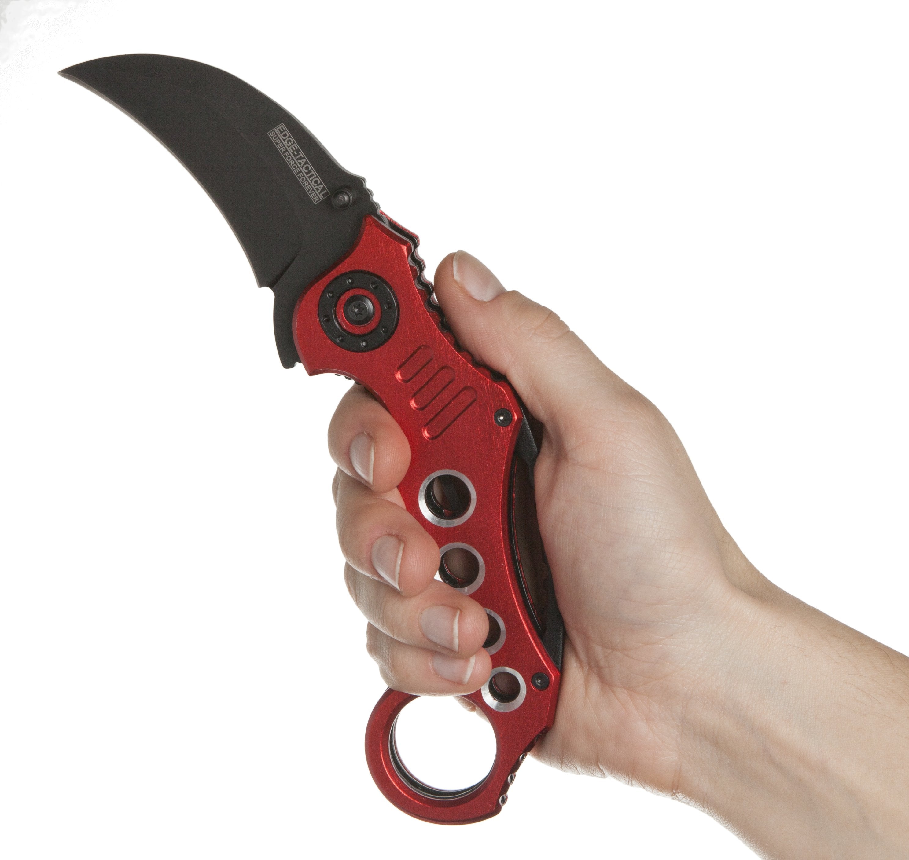 Tactical Extreme Karambit Knife, 3 Assisted Blade, Red Handle - ET01RD Pay With Paypal Online