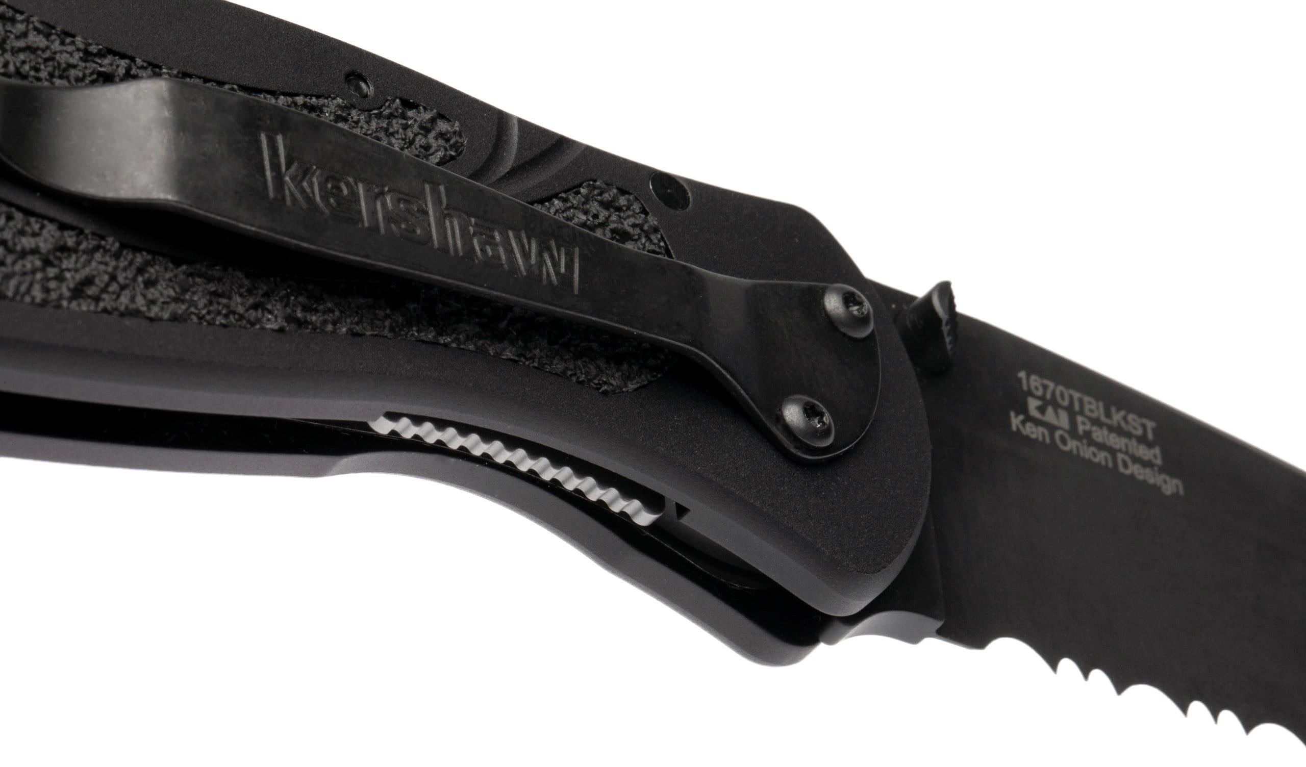 Kershaw Blur, 3.4 Tanto Serrated Blade, Black Aluminum Handle - 1670TBLKST Buy Cheap 2025 Newest