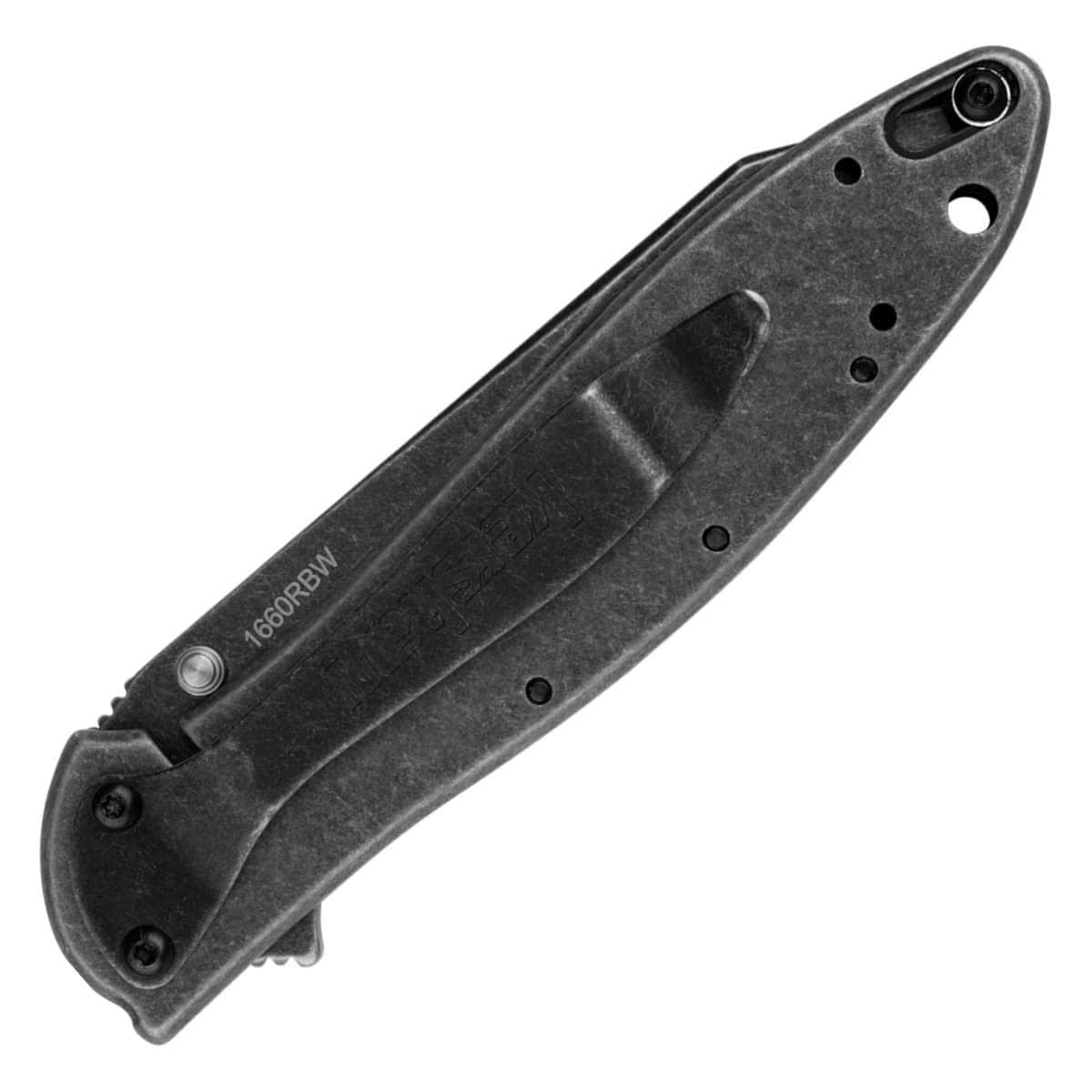 Kershaw Random Leek, 3 BlackWash Assisted Blade, Steel Handle - 1660RBW Buy Cheap Discount