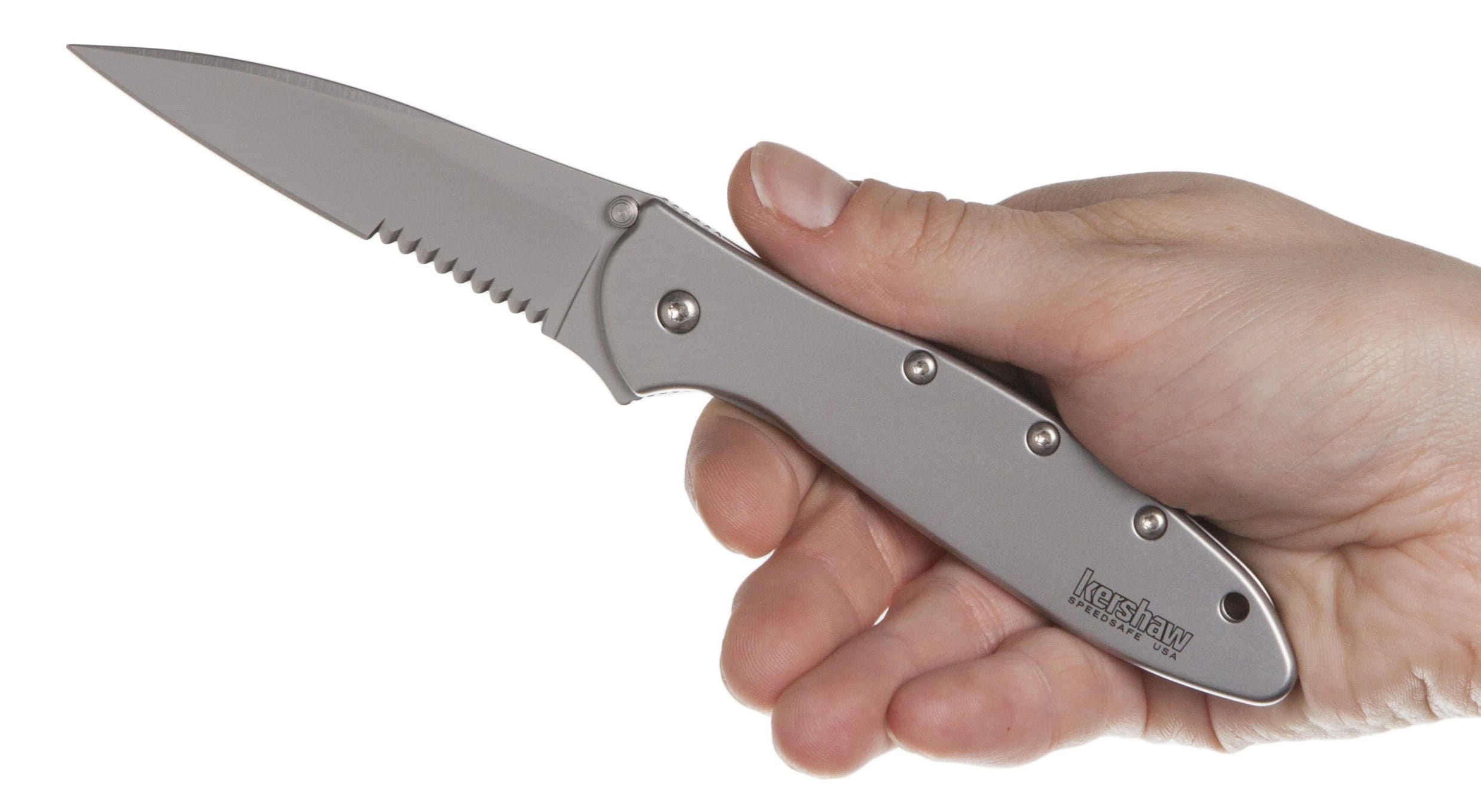 Kershaw Leek, 3 Assisted ComboEdge Blade, Steel Handle - 1660ST Buy Cheap Best Place