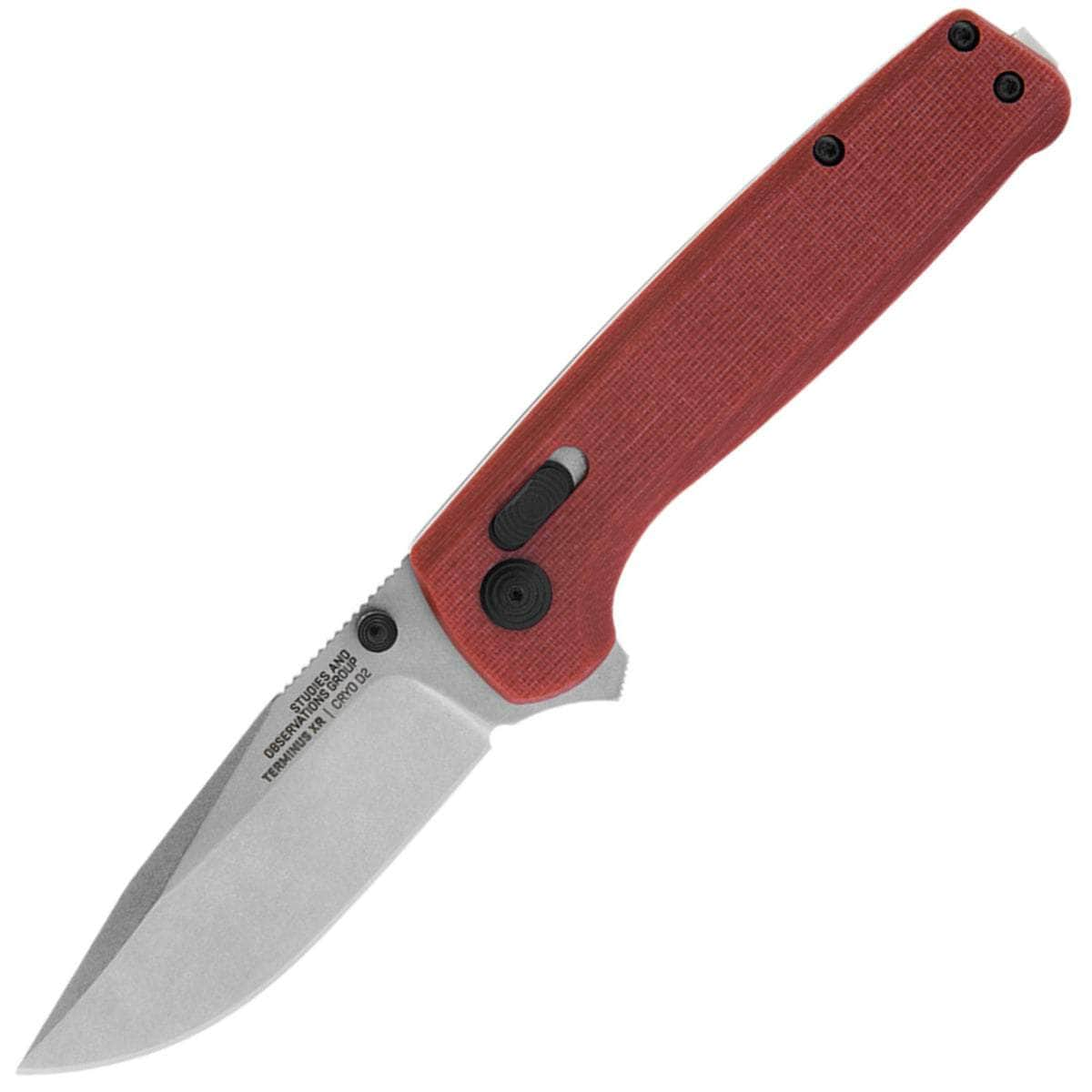 SOG Terminus XR, 2.95 D2 Blade, Red G10 Handle - TM1023-BX Free Shipping For Sale