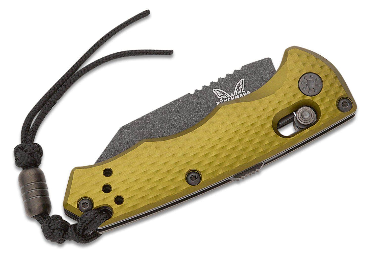 Benchmade 2900BK-2 AUTO Immunity Folding Knife 2.49 CPM-M4 Cobalt Black Wharncliffe Blade, Woodland Green Billet Aluminum Handle Cheap Order