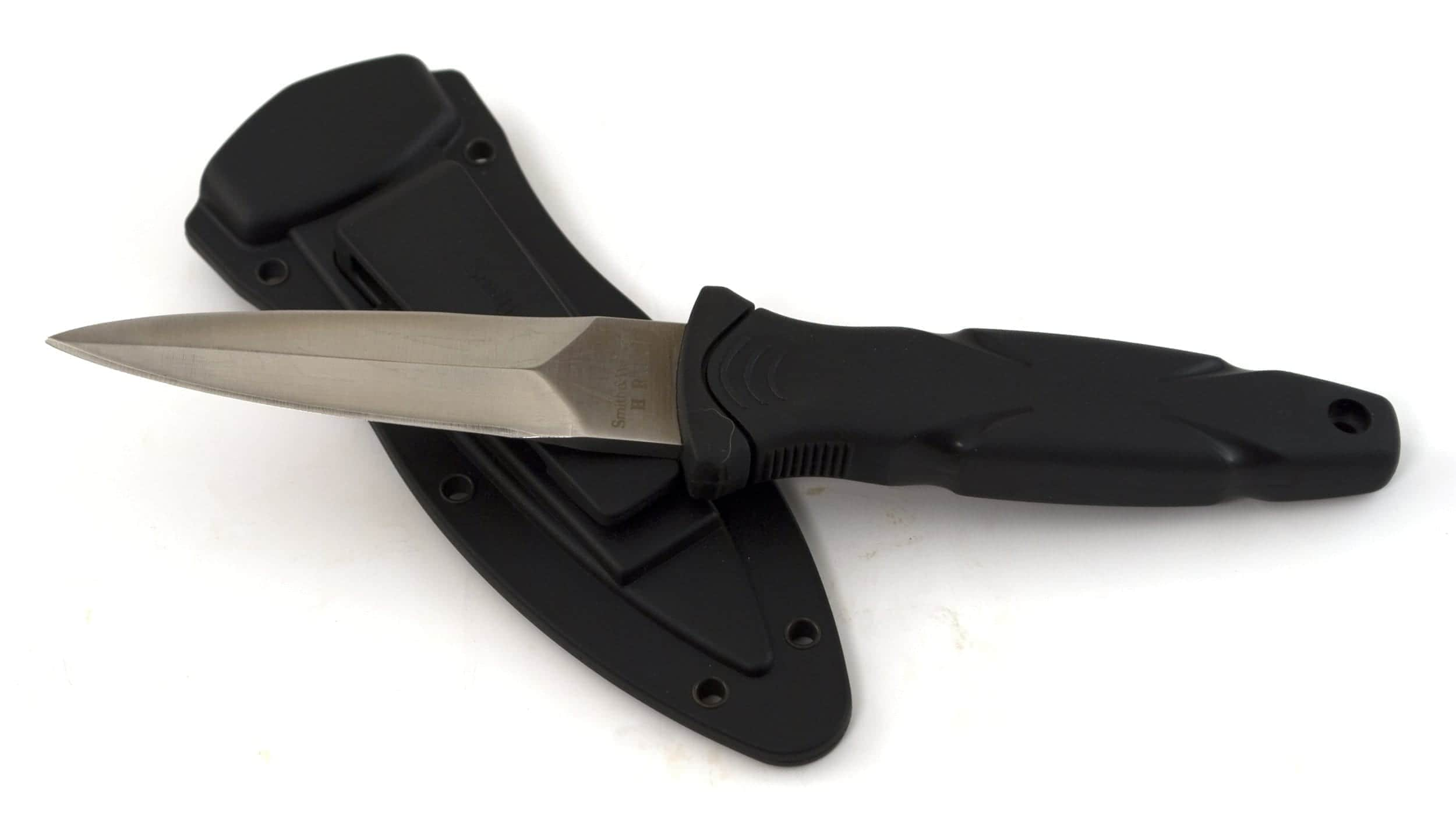 Smith & Wesson H.R.T. Boot Knife, 3.38 Dagger Satin Blade, TPR Handle, Sheath - SWHRT3 Free Shipping Nicekicks