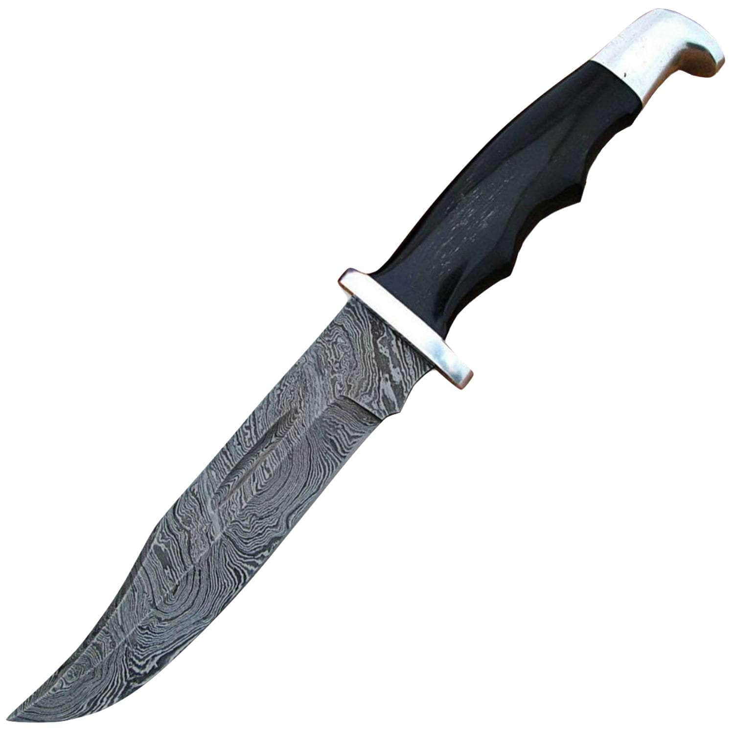 White Deer Damascus Bowie, 6 Blade, Buffalo Horn Handle, Sheath Sale Pick A Best