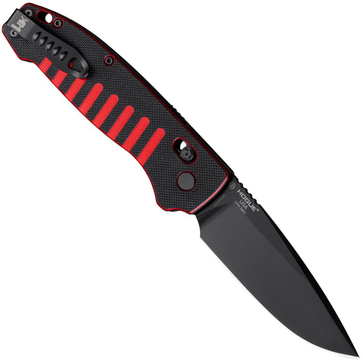 Hogue HK Ballista XL Auto, 3.5 Drop Point Blade, Red/Black Handle - 54559 Discounts Cheap Pice