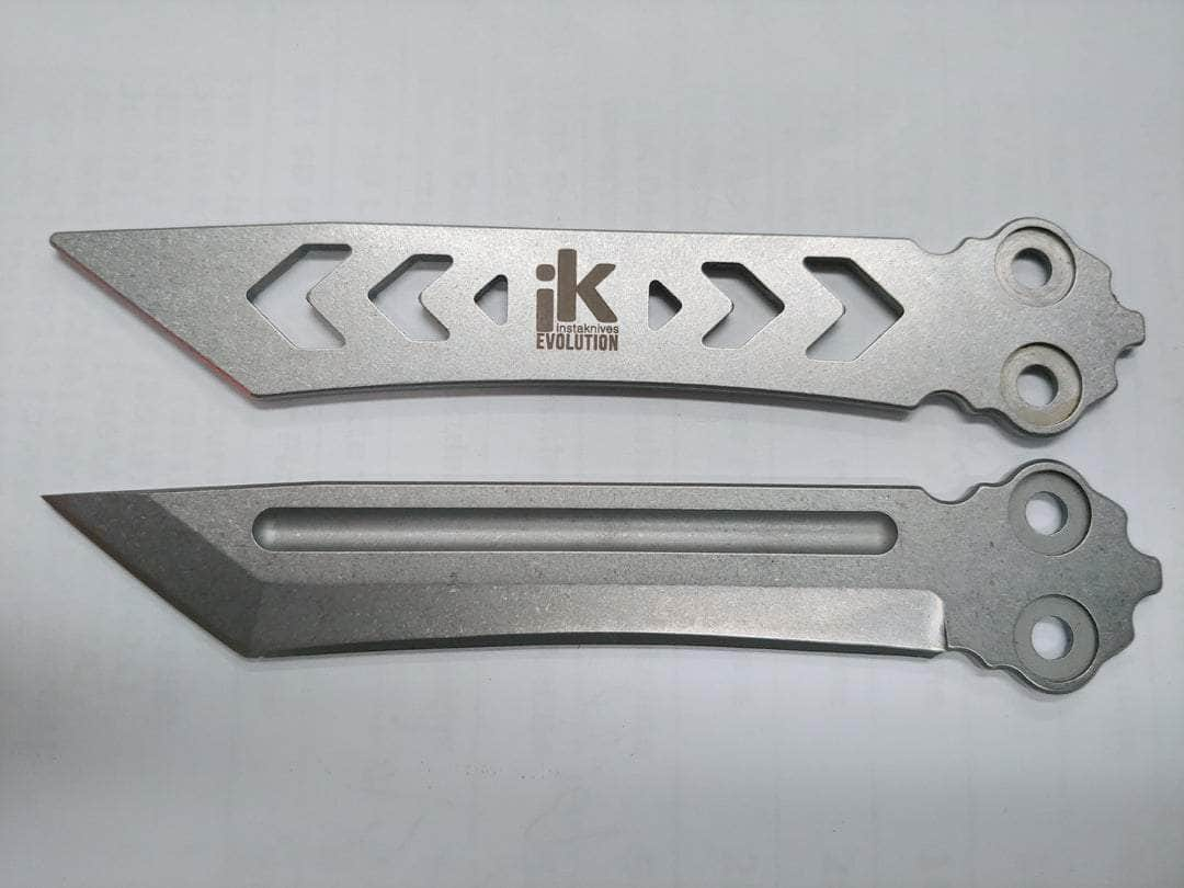 Instaknives Evolution Butterly Knife, Real / Trainer 5.3 Blades, Aluminum Handle - EV1SL Looking For Cheap Pice