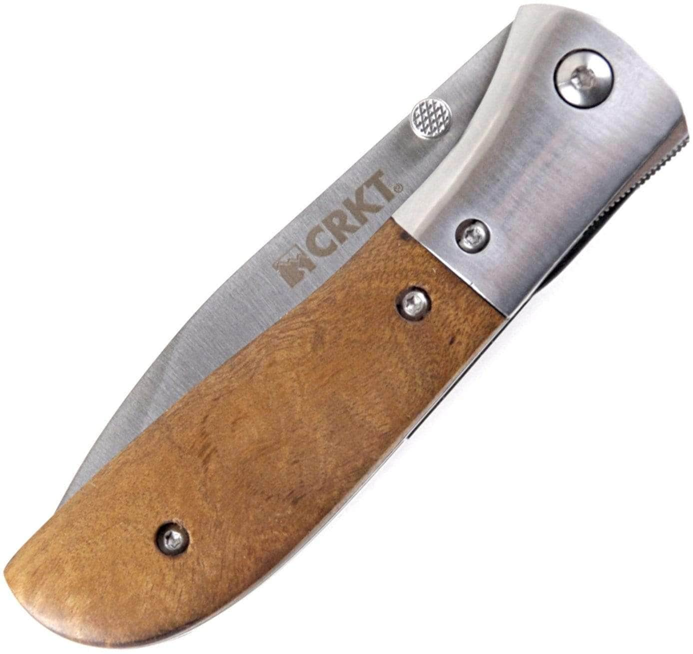 CRKT M4-02W Carson, 3.25 Assisted Blade, Burl Wood Handle w/ Steel Bolster Clearance Clearance