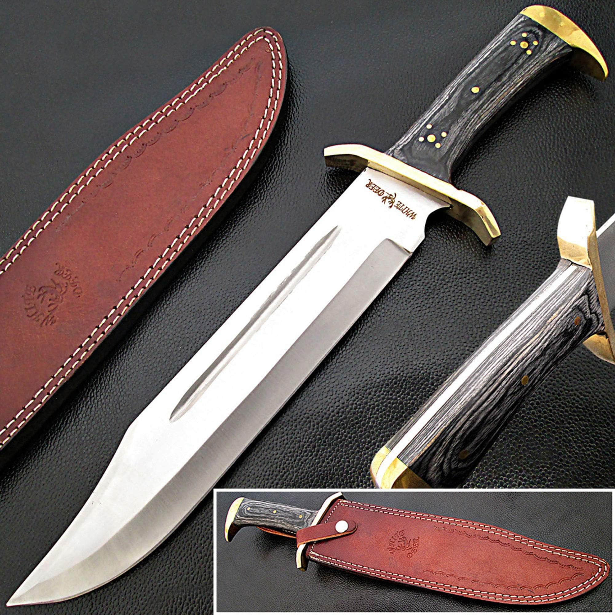 White Deer Extreme Duty XXL Bowie Knife, 11.5 Japanese CP Steel Blade, Wood Handle WDM-9401 Buy Cheap Cheapest Pice